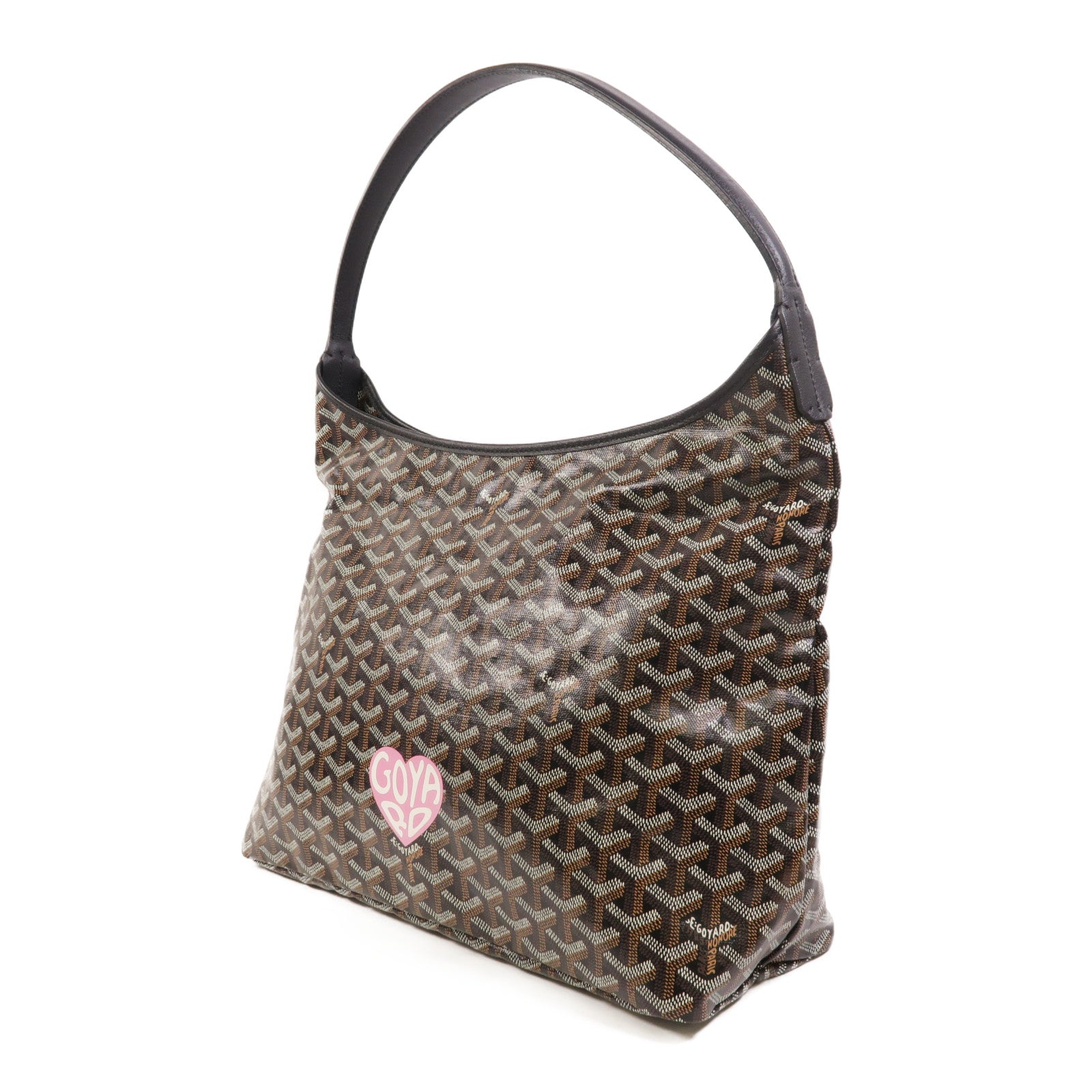 GOYARD 塗層帆布Boheme Hobo銀扣肩背袋