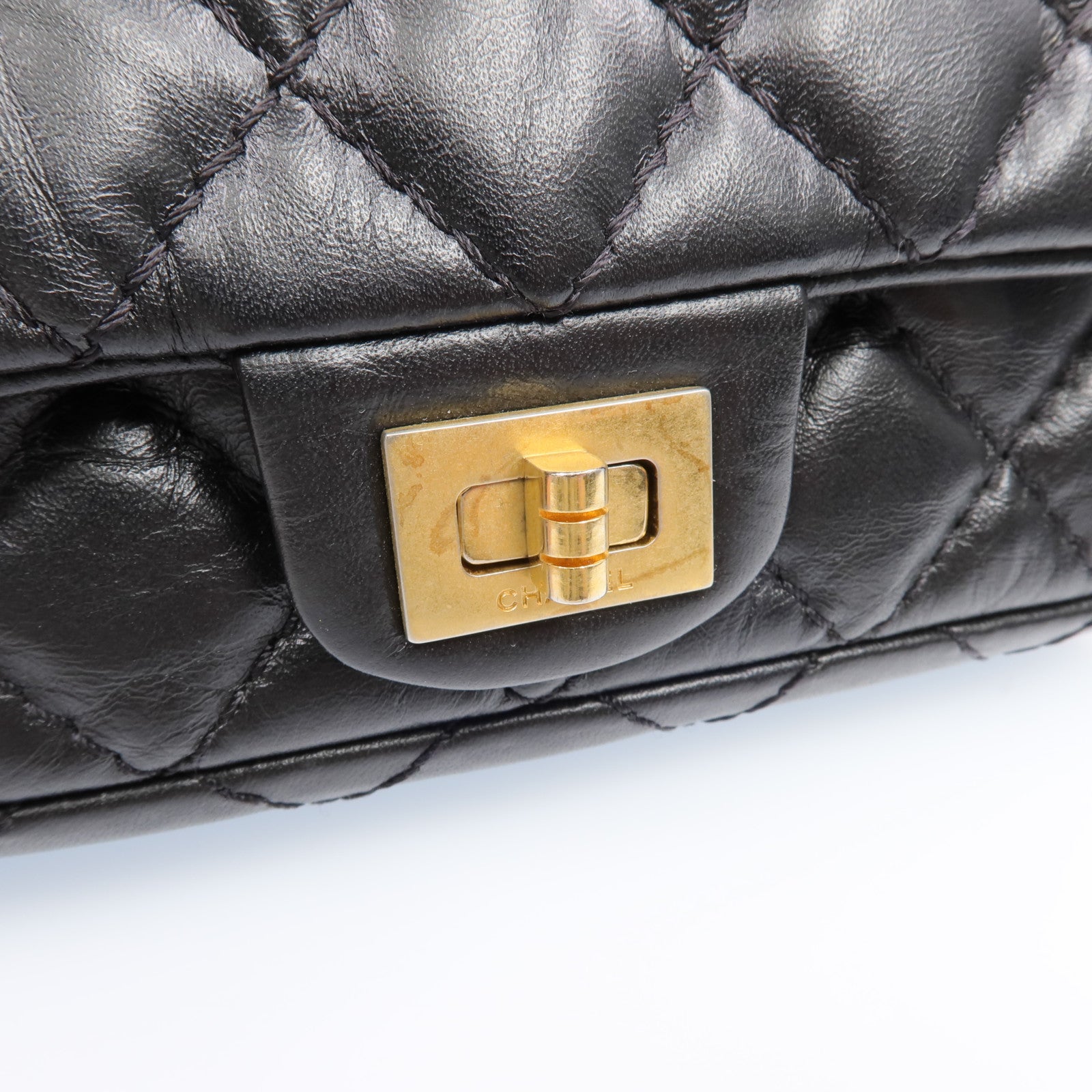 CHANEL 【激減優惠】牛皮皮革2.55 Belt Bag金扣鏈帶肩背袋