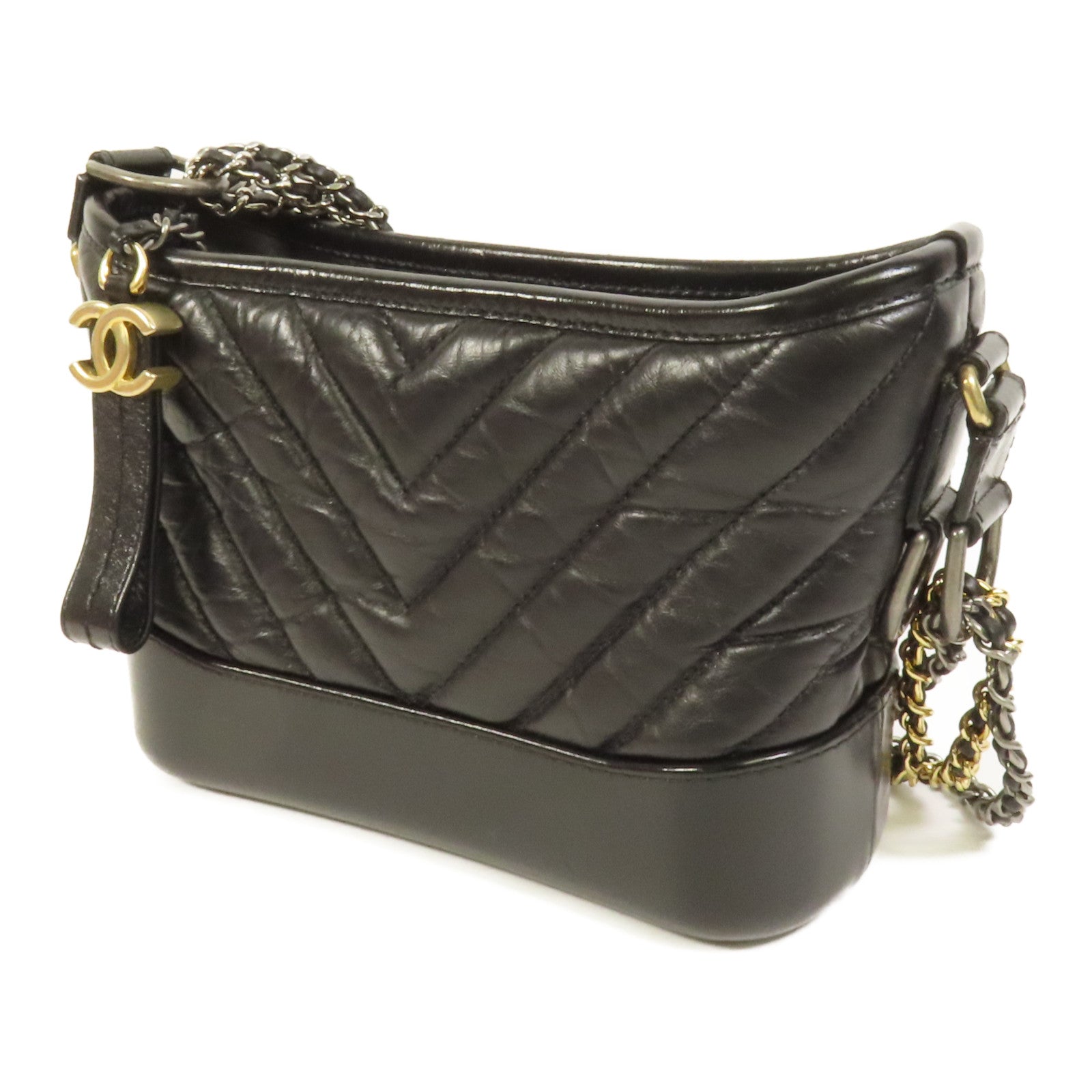 CHANEL 牛皮皮革Gabrielle Small鏈帶肩背袋