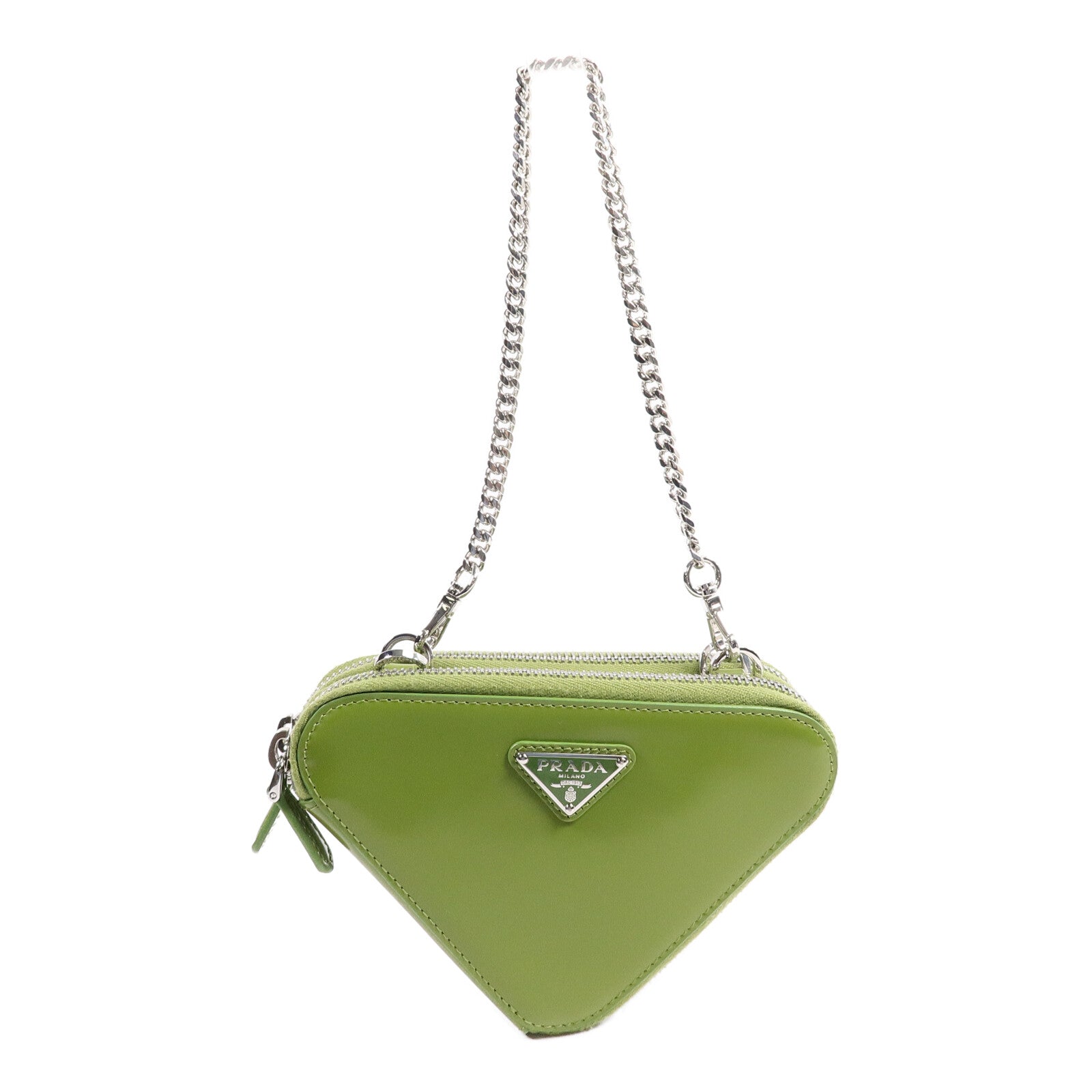 PRADA 牛皮皮革Mini Contenitori鏈帶手挽肩背兩用袋