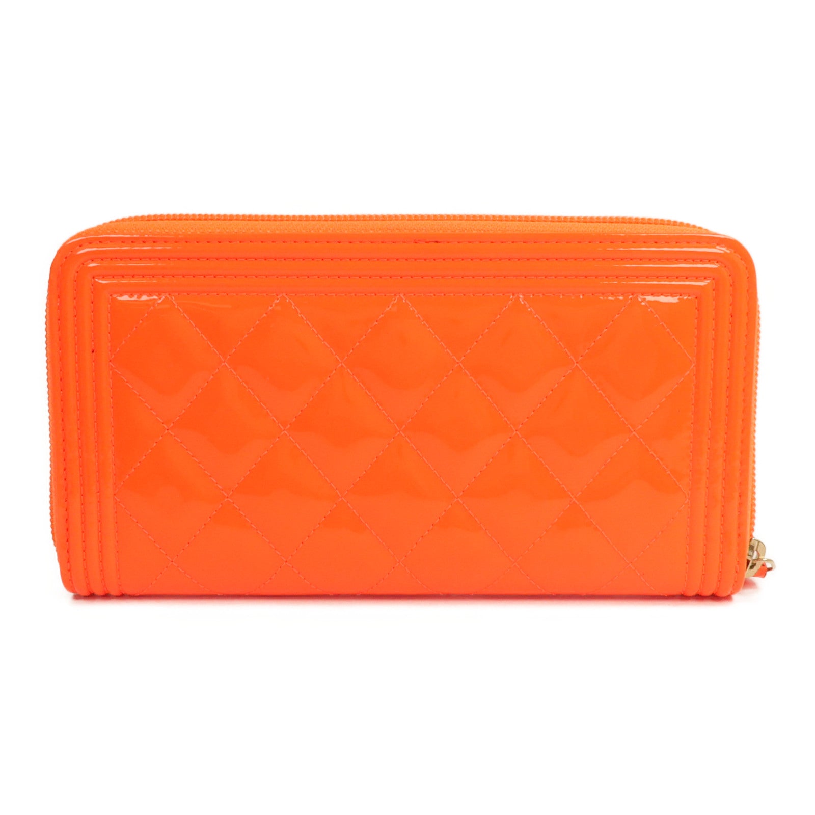 CHANEL 漆皮皮革Boy Long Wallet長錢包
