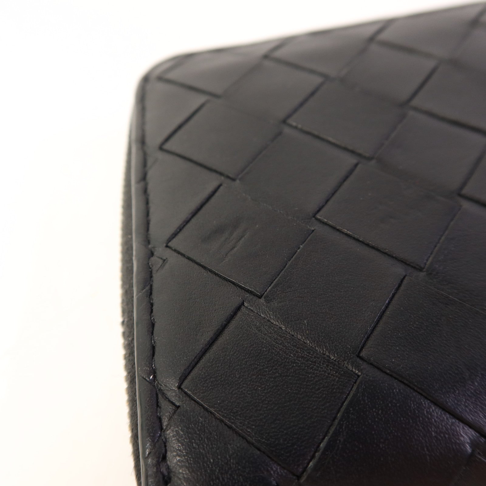 BOTTEGA VENETA 織紋皮革Long Round Wallet銀扣長錢包