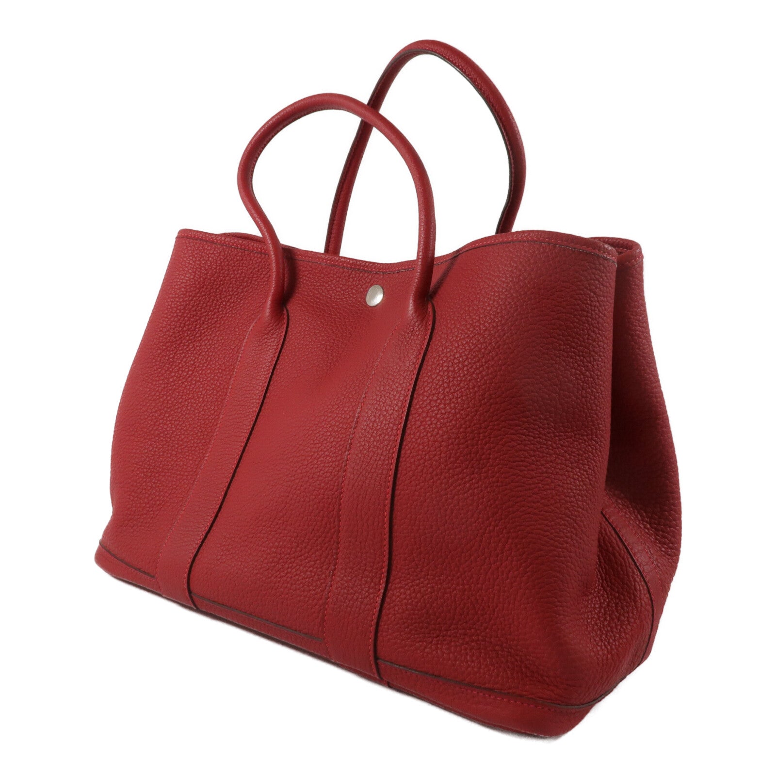 HERMES Negonda皮革Garden Party PM手挽袋Rouge Tomate