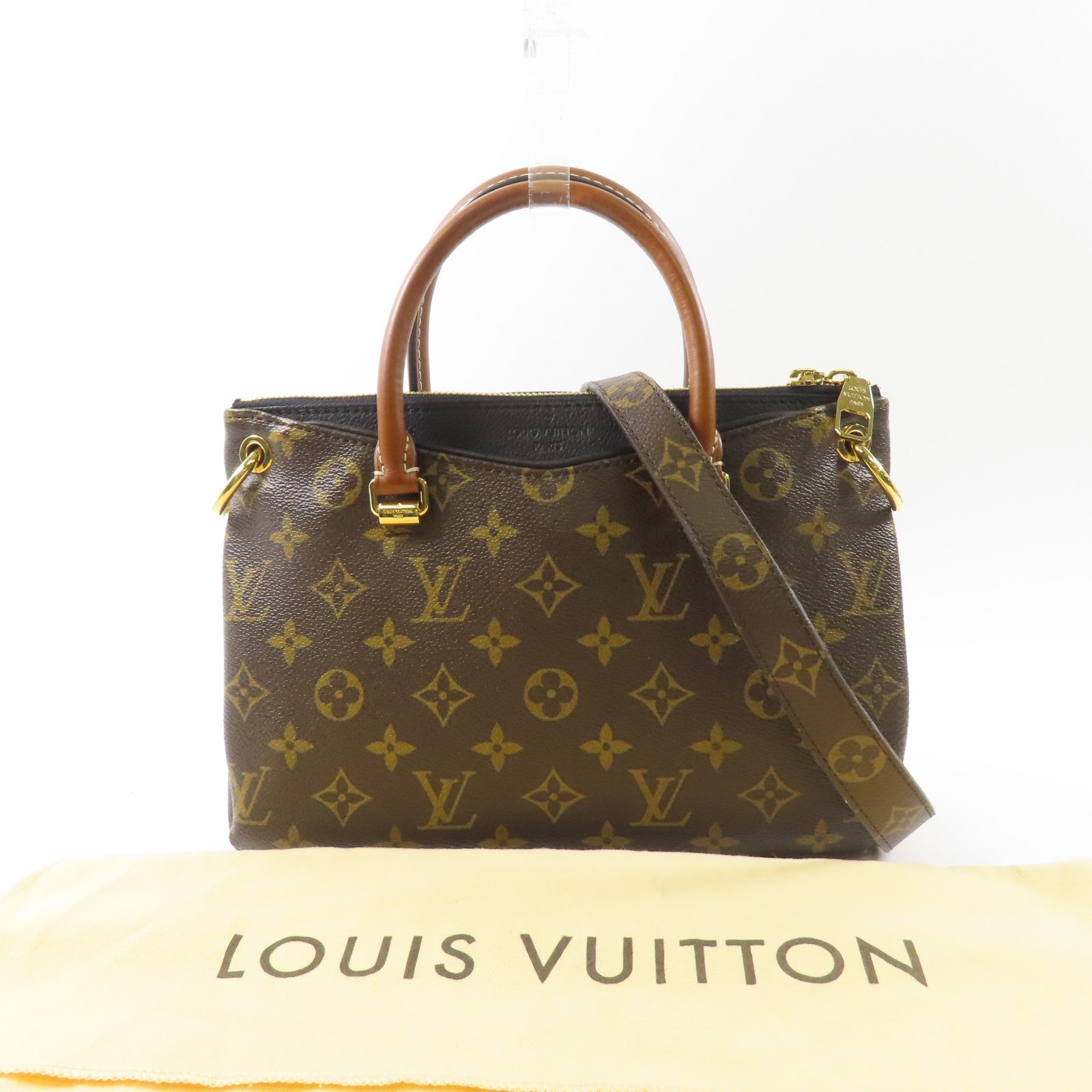 LOUIS VUITTON Monogram Pallas BB金扣手挽肩背兩用袋