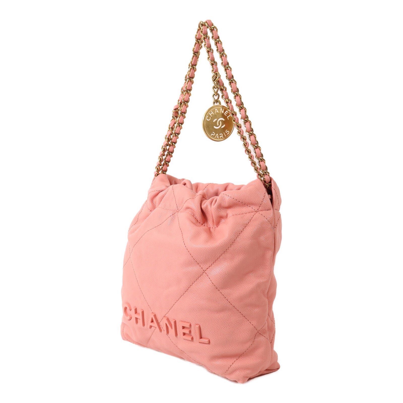 CHANEL 牛皮皮革Chanel 22 Mini鏈帶肩背袋