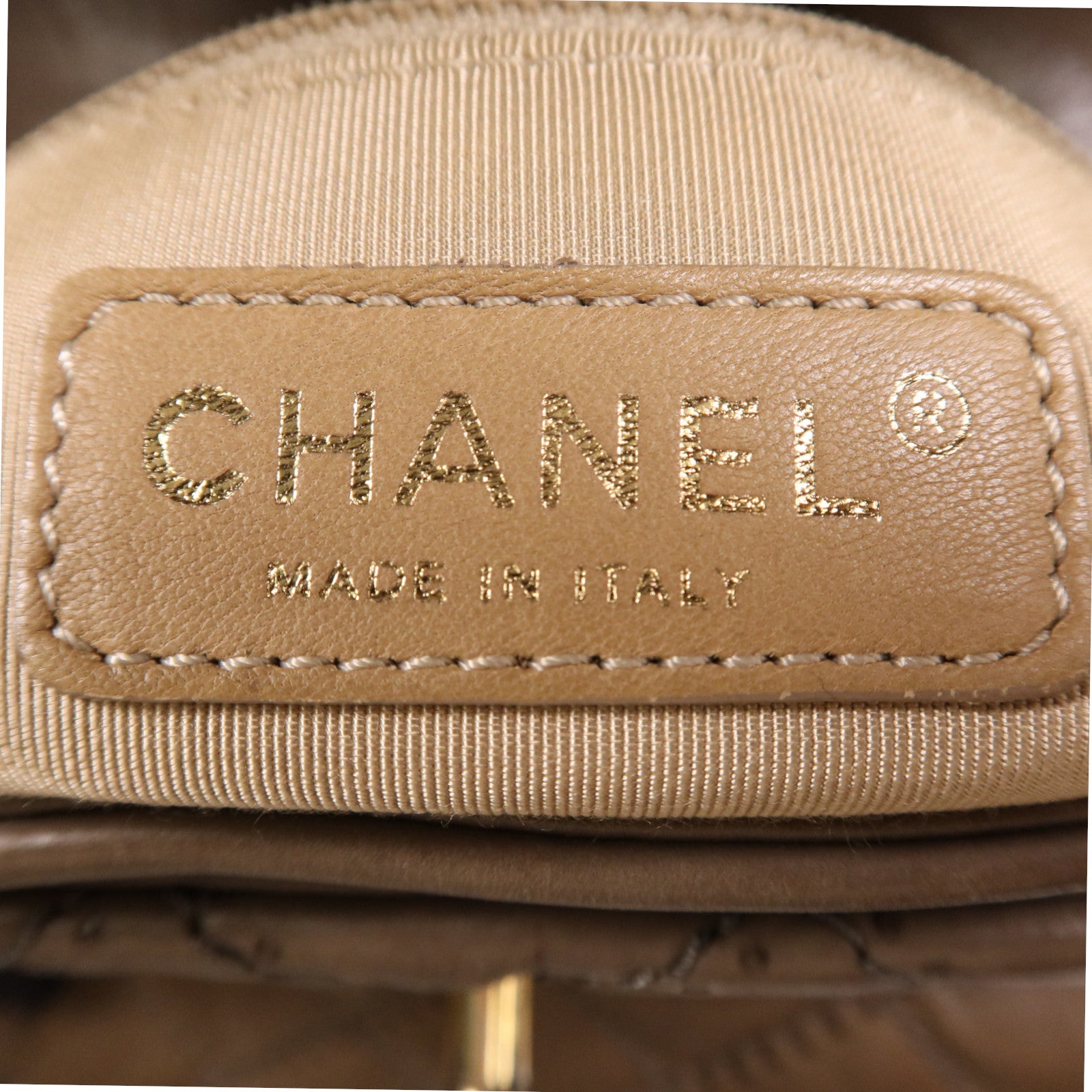 CHANEL 牛皮皮革Shoulder Bag金扣鏈帶肩背袋