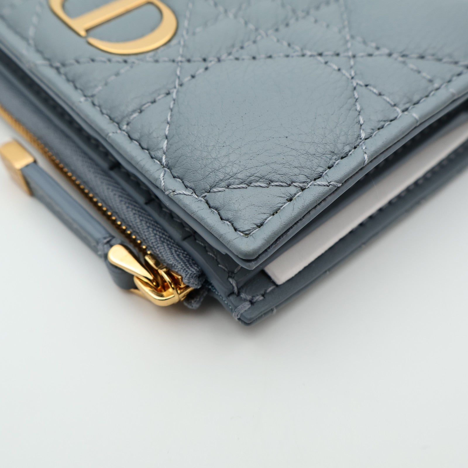 Dior 牛皮皮革Wallet金扣錢包