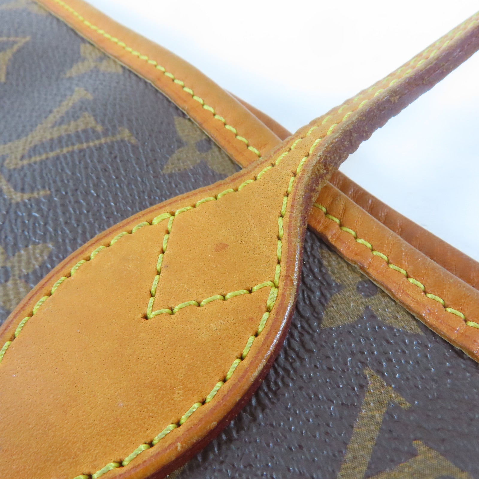 LOUIS VUITTON Monogram Neverfull MM金扣手挽袋啡色