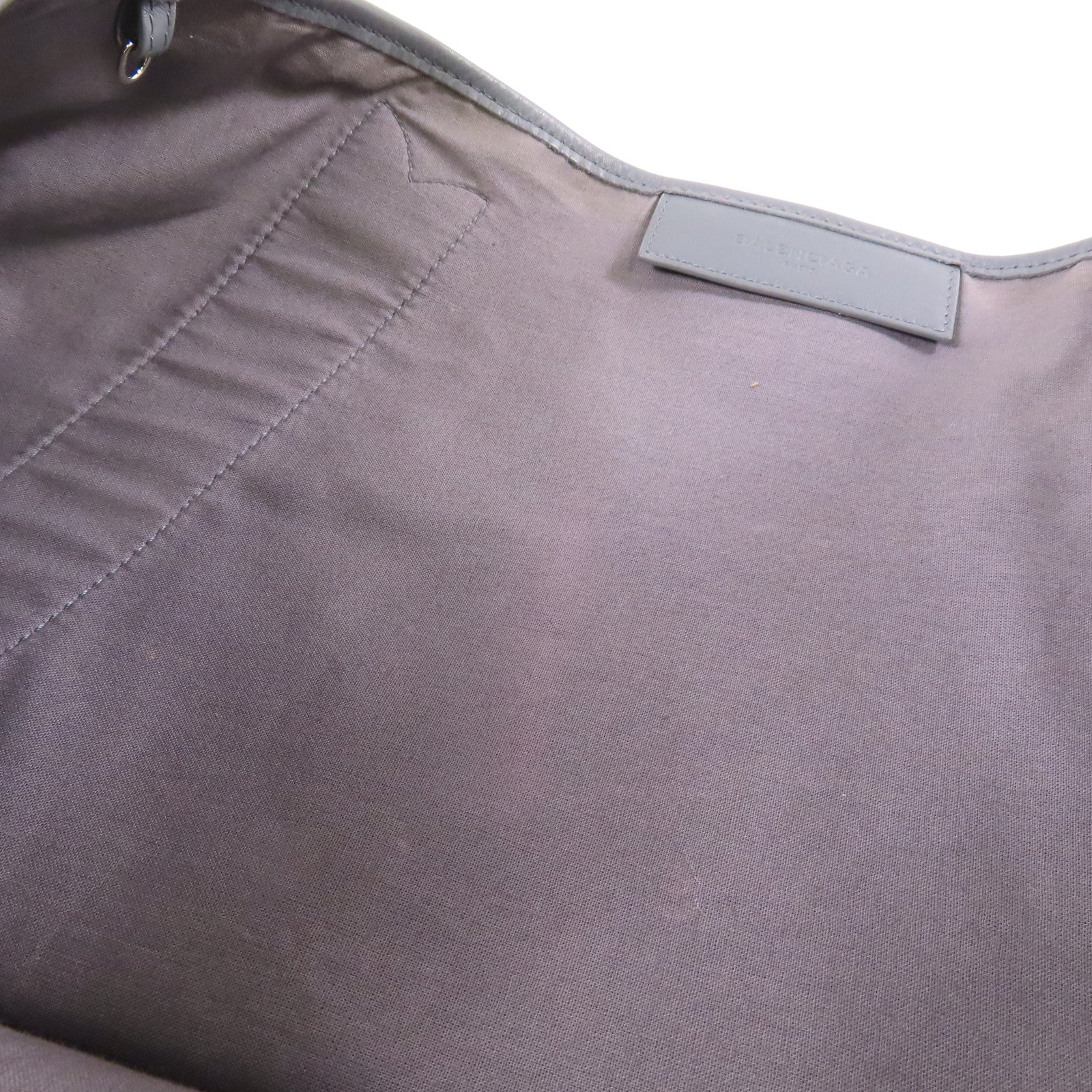 BALENCIAGA 帆布Cabas Bag銀扣手挽袋