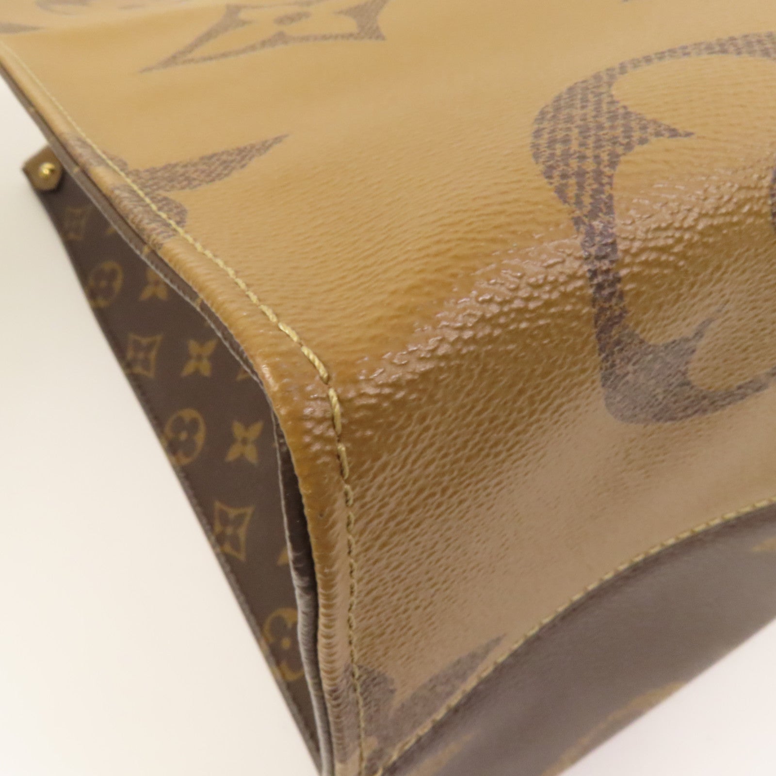 LOUIS VUITTON 【激減優惠】Monogram Giant Reverse On The Go GM金扣手挽肩背兩用袋