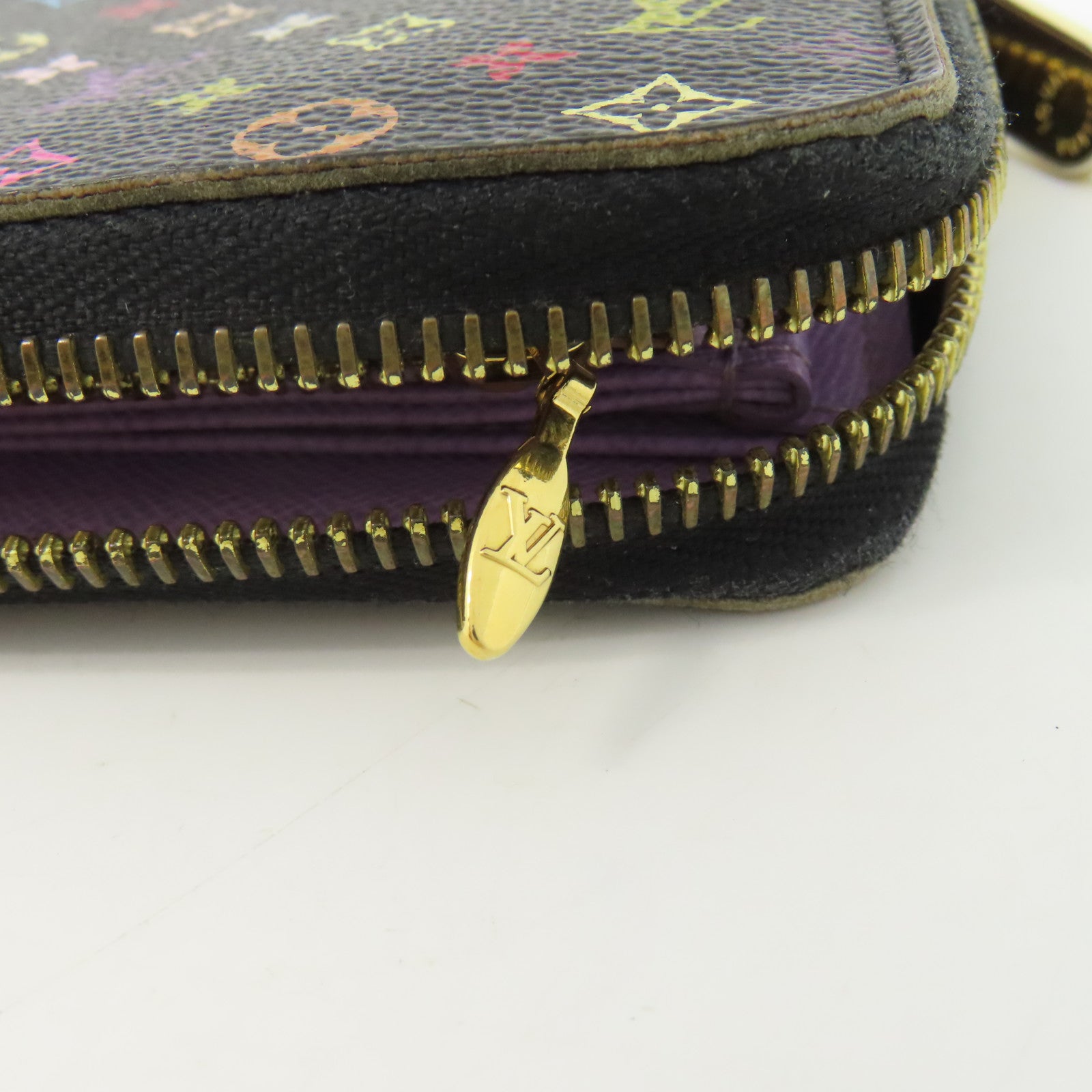 LOUIS VUITTON 【激減優惠】Monogram Multicolore Zippy wallet金扣長錢包黑色