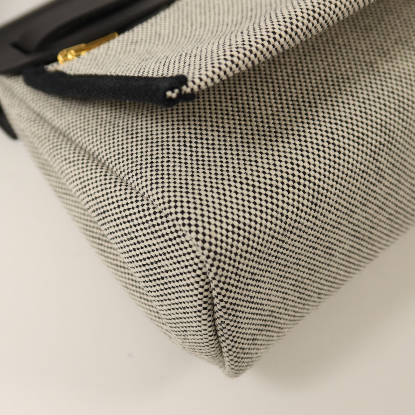 HERMES Toile H帆布Mini Herbag金扣肩背袋Noir