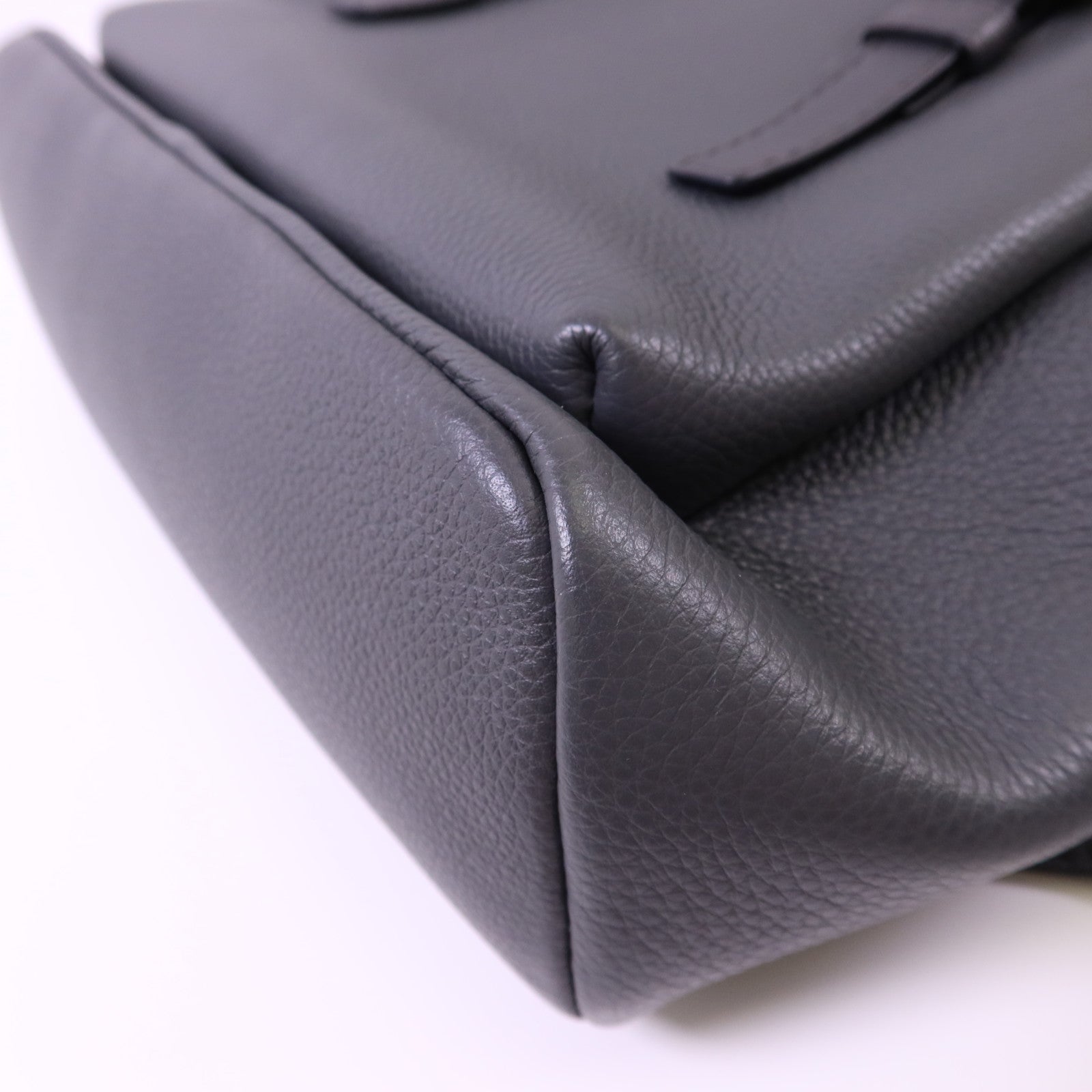 LOEWE 牛皮皮革Military Backpack銀扣背包