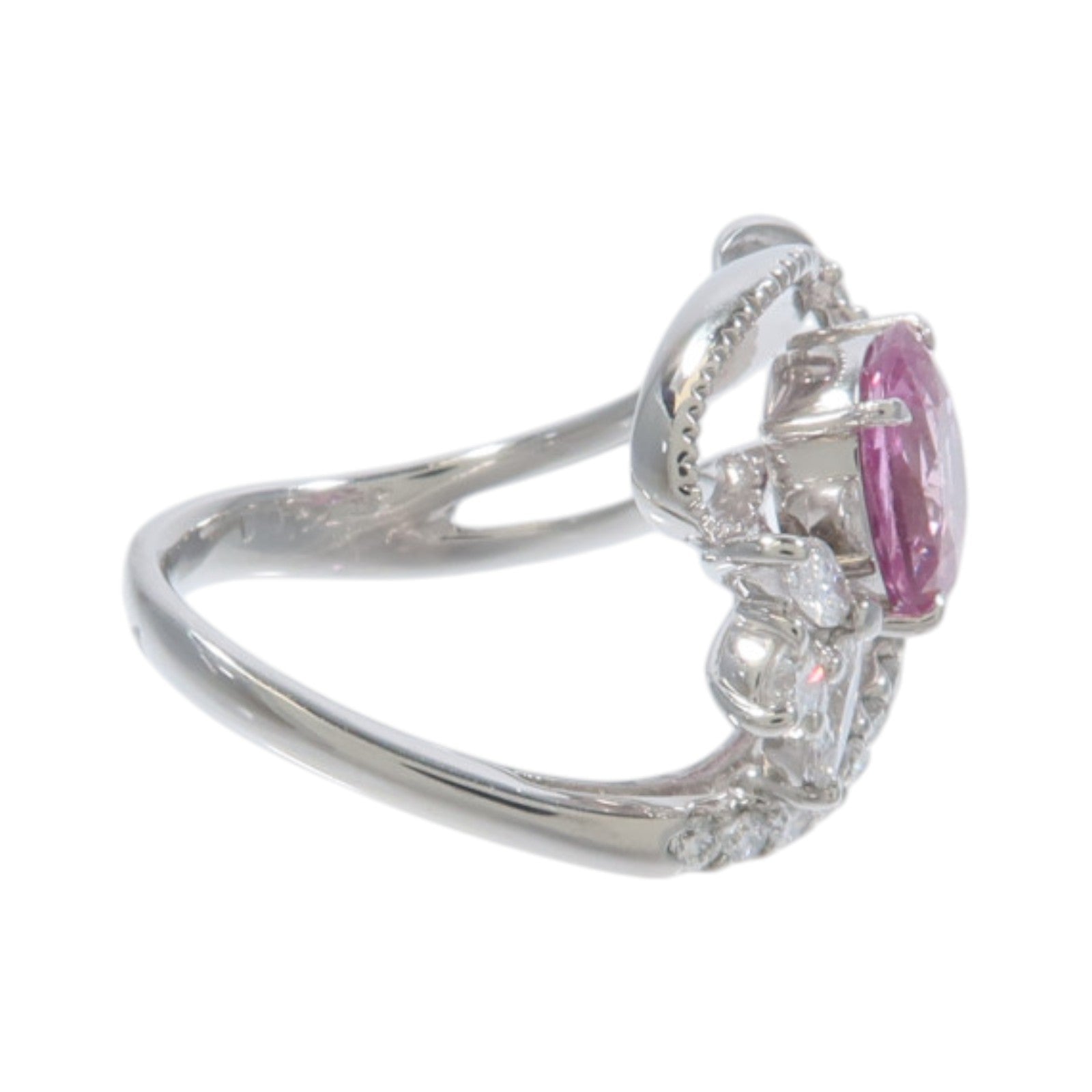 JEWELRY PT900鉑金Purple Sapphire Ring紫色藍寶石/鑽石戒指