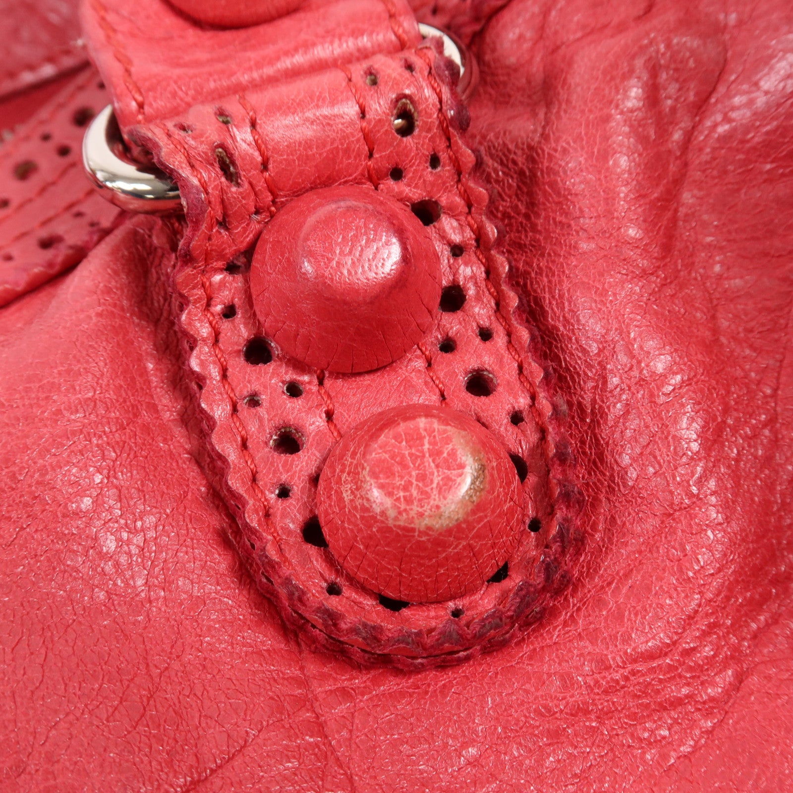 BALENCIAGA 牛皮皮革Giant City銀扣手挽肩背兩用袋