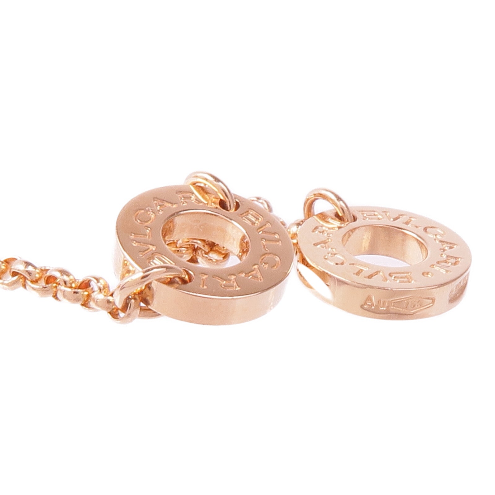 BVLGARI 18K玫瑰金B.zero1 Necklace鑽石項鍊