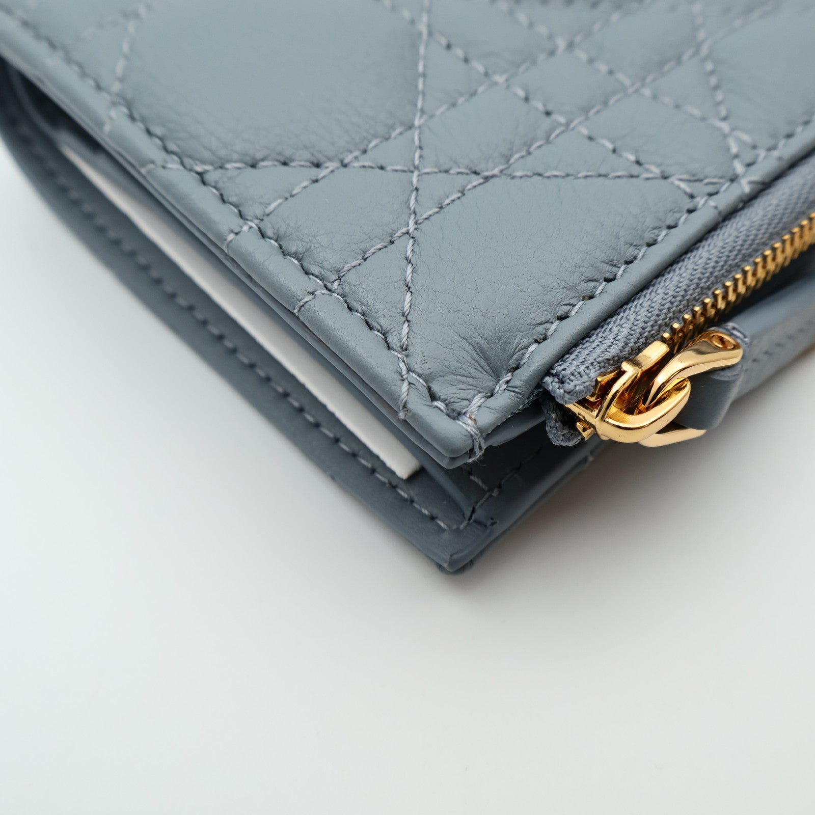 Dior 牛皮皮革Wallet金扣錢包