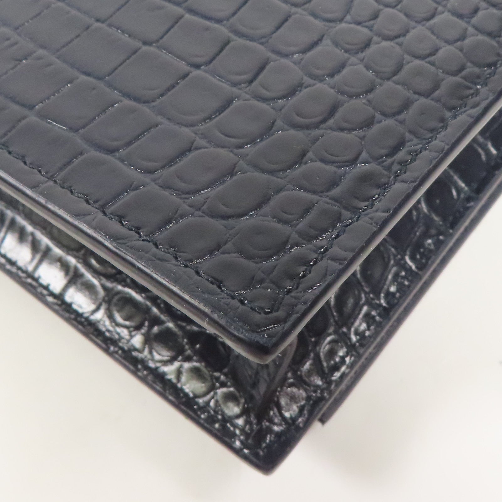 SAINT LAURENT 牛皮皮革Shoulder Bag銀扣鏈帶肩背袋