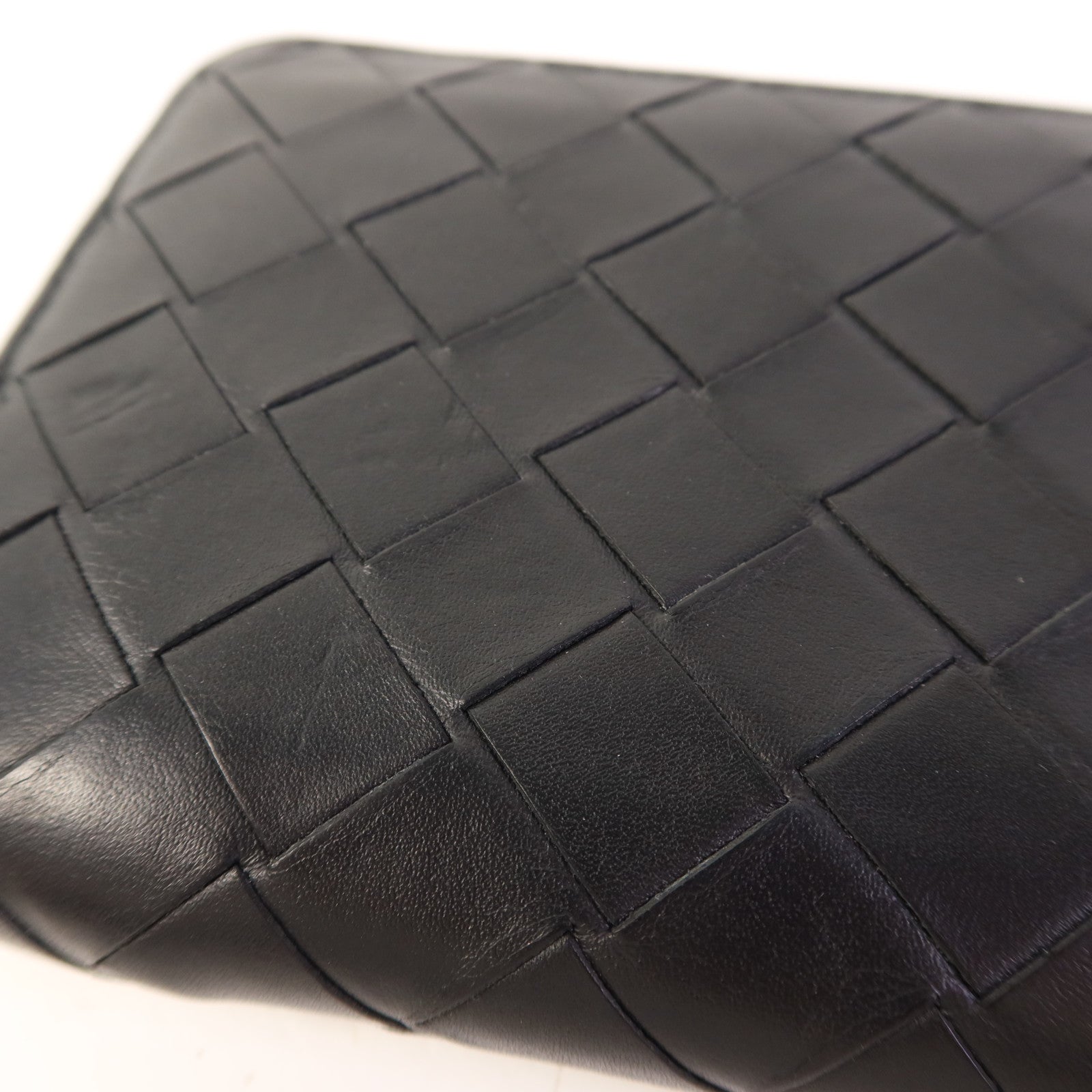 BOTTEGA VENETA 織紋皮革Long Round Wallet銀扣長錢包