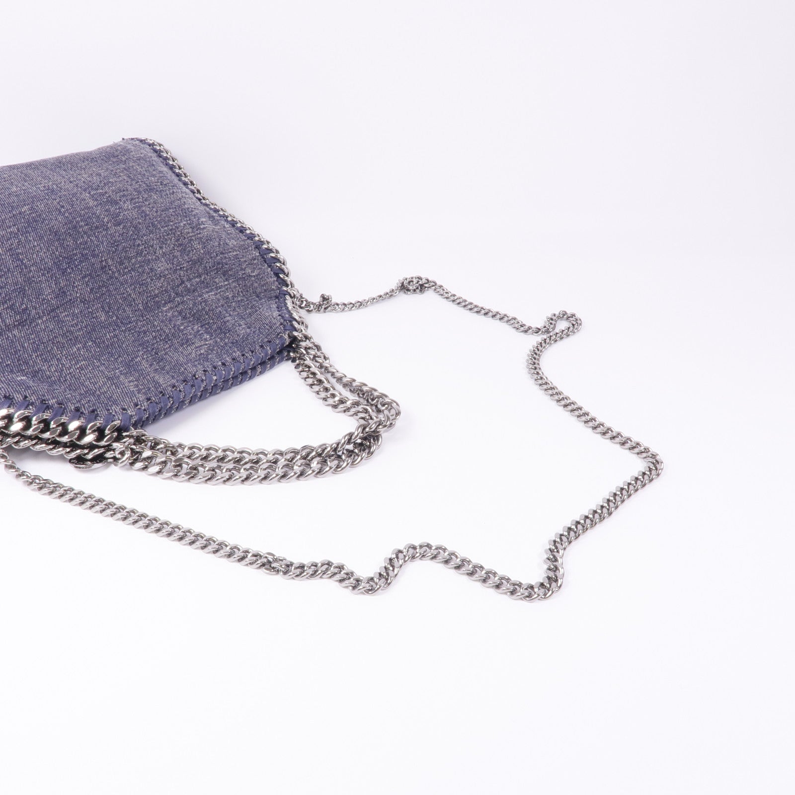 Stella McCartney 牛仔布2 Way Shoulder銀扣手挽肩背兩用袋