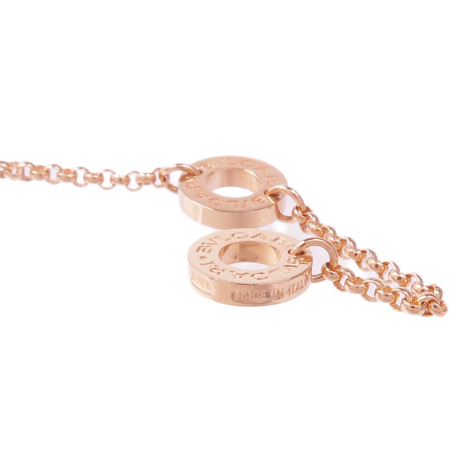 BVLGARI 18K玫瑰金B.zero1 Necklace鑽石項鍊