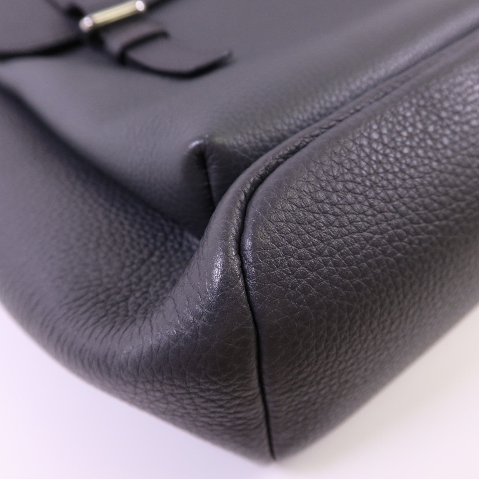 LOEWE 牛皮皮革Military Backpack銀扣背包