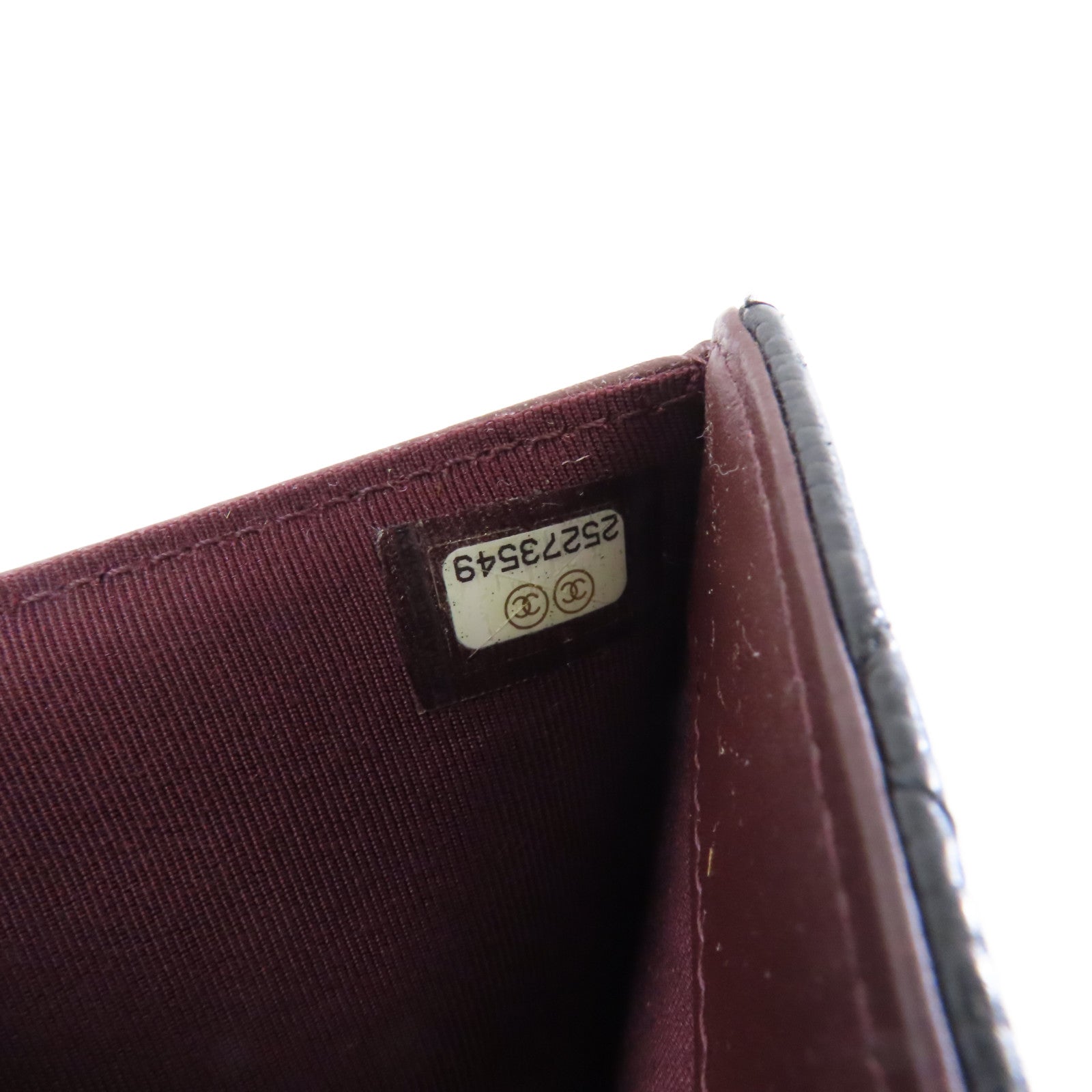 CHANEL 菱格Caviar皮革Long Wallet金扣長錢包黑色