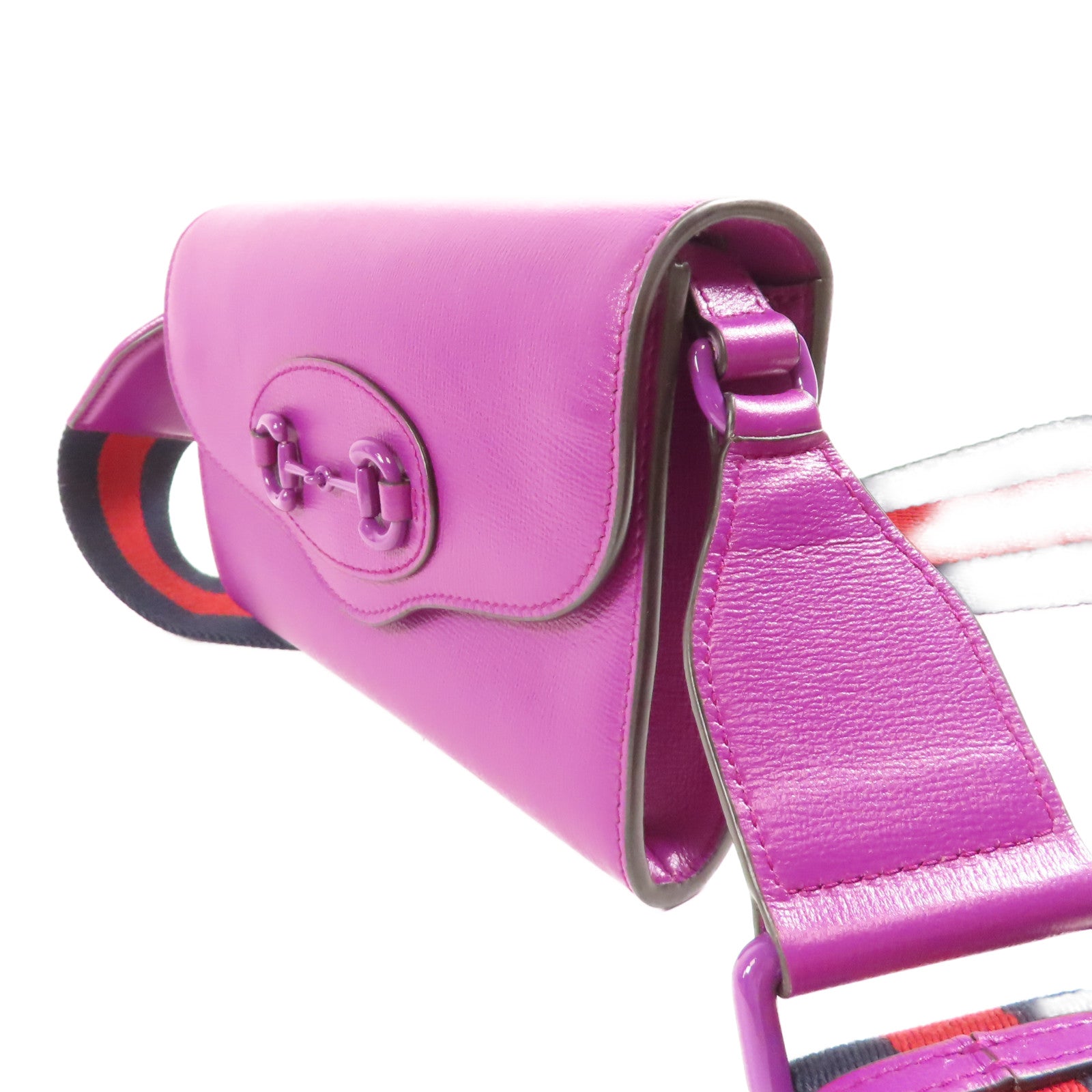 GUCCI 牛皮皮革Horsebit 1955金扣肩背袋