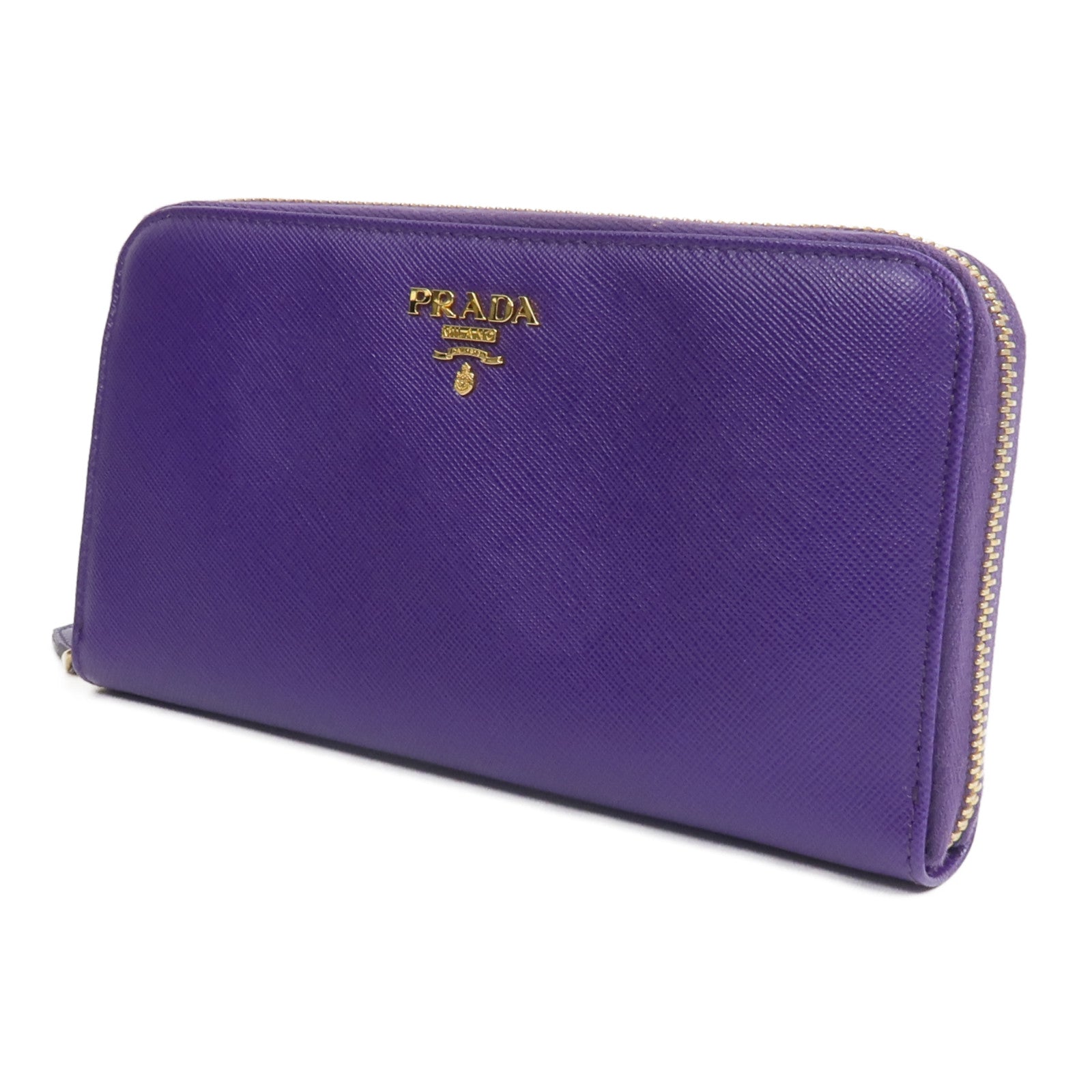 PRADA Saffiano皮革Zip Around Long Wallet長錢包