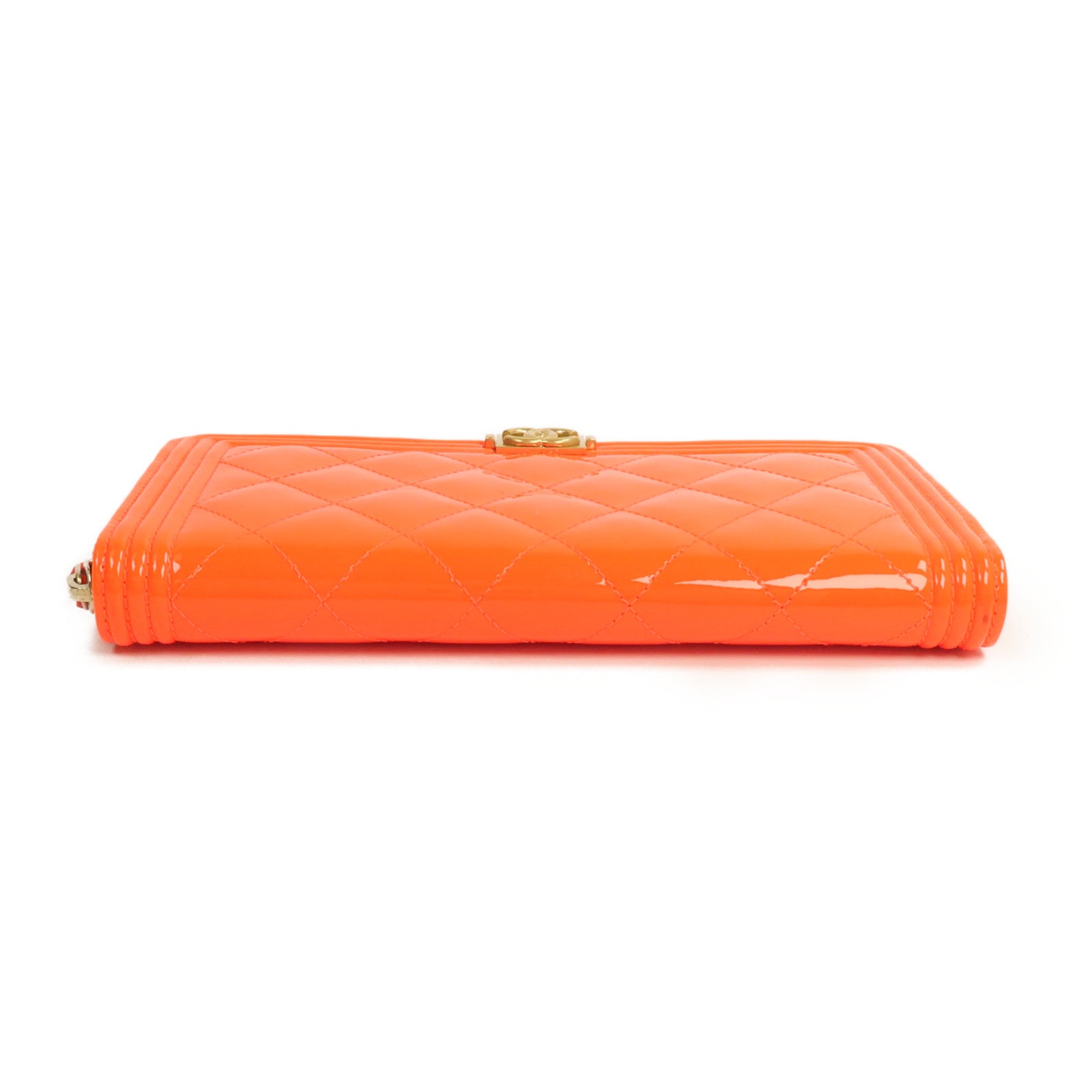 CHANEL 漆皮皮革Boy Long Wallet長錢包