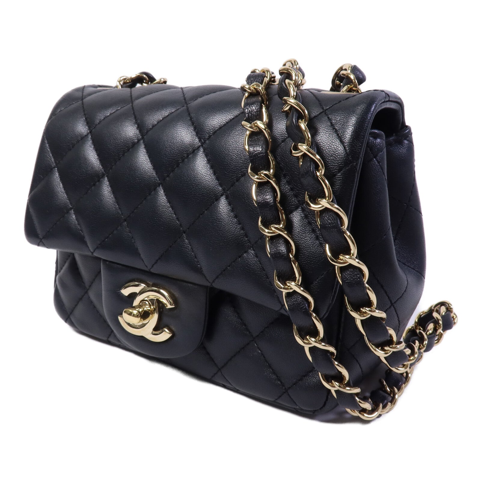 CHANEL 羊皮皮革Mini Classic 17鏈帶肩背袋