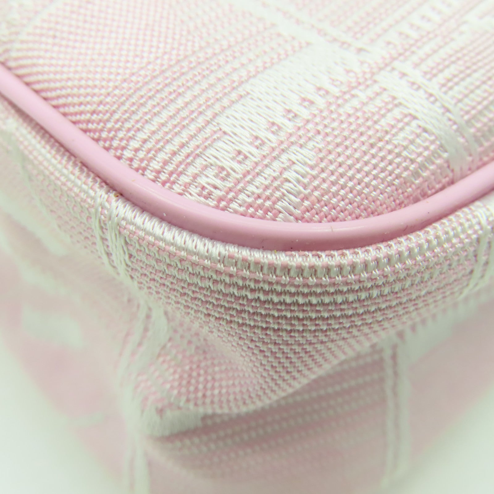 CHANEL 【清倉大減價】帆布New Travel Line Shoulder Bag金扣肩背袋粉紅色