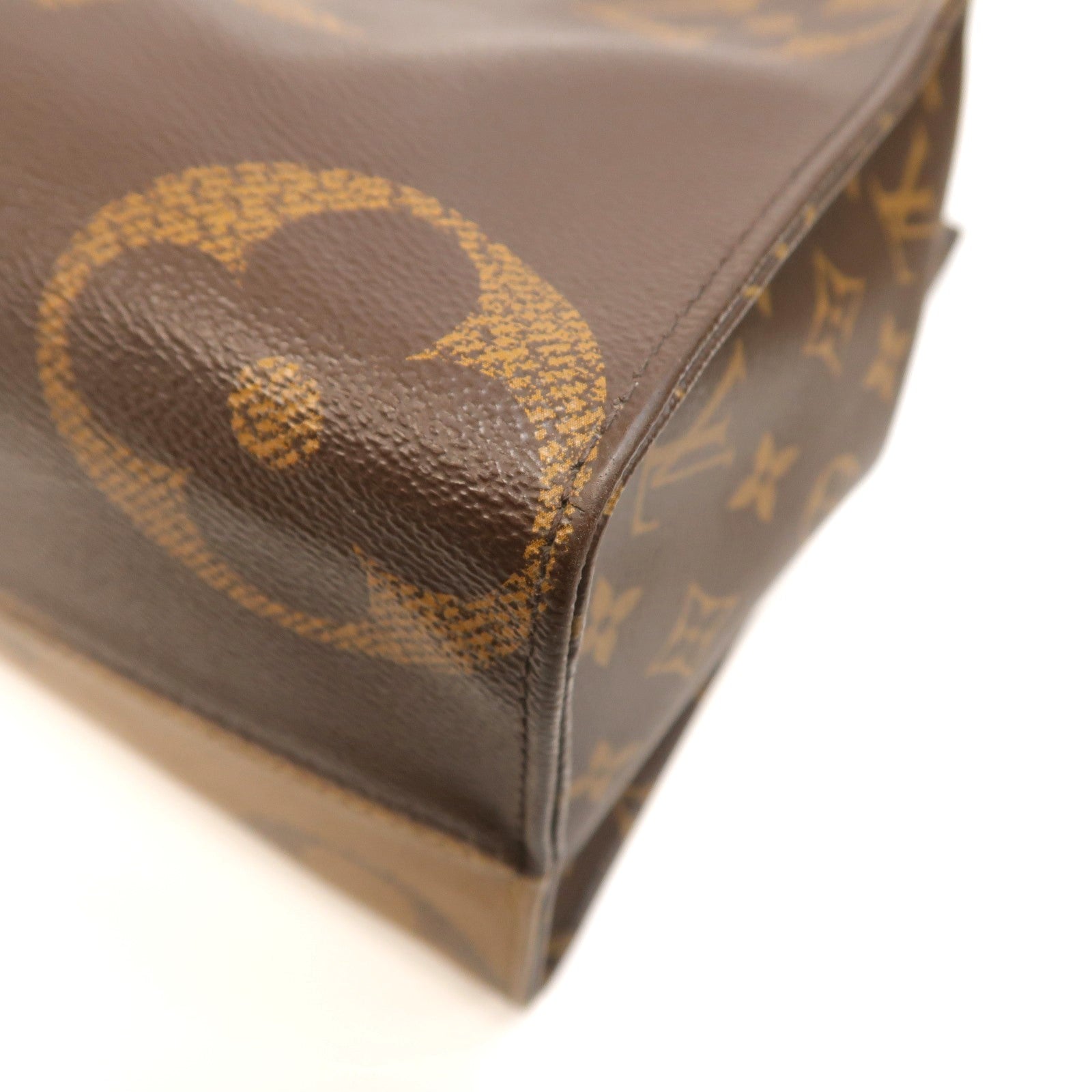 LOUIS VUITTON Monogram Giant Reverse OnTheGo MM金扣手挽肩背兩用袋啡色