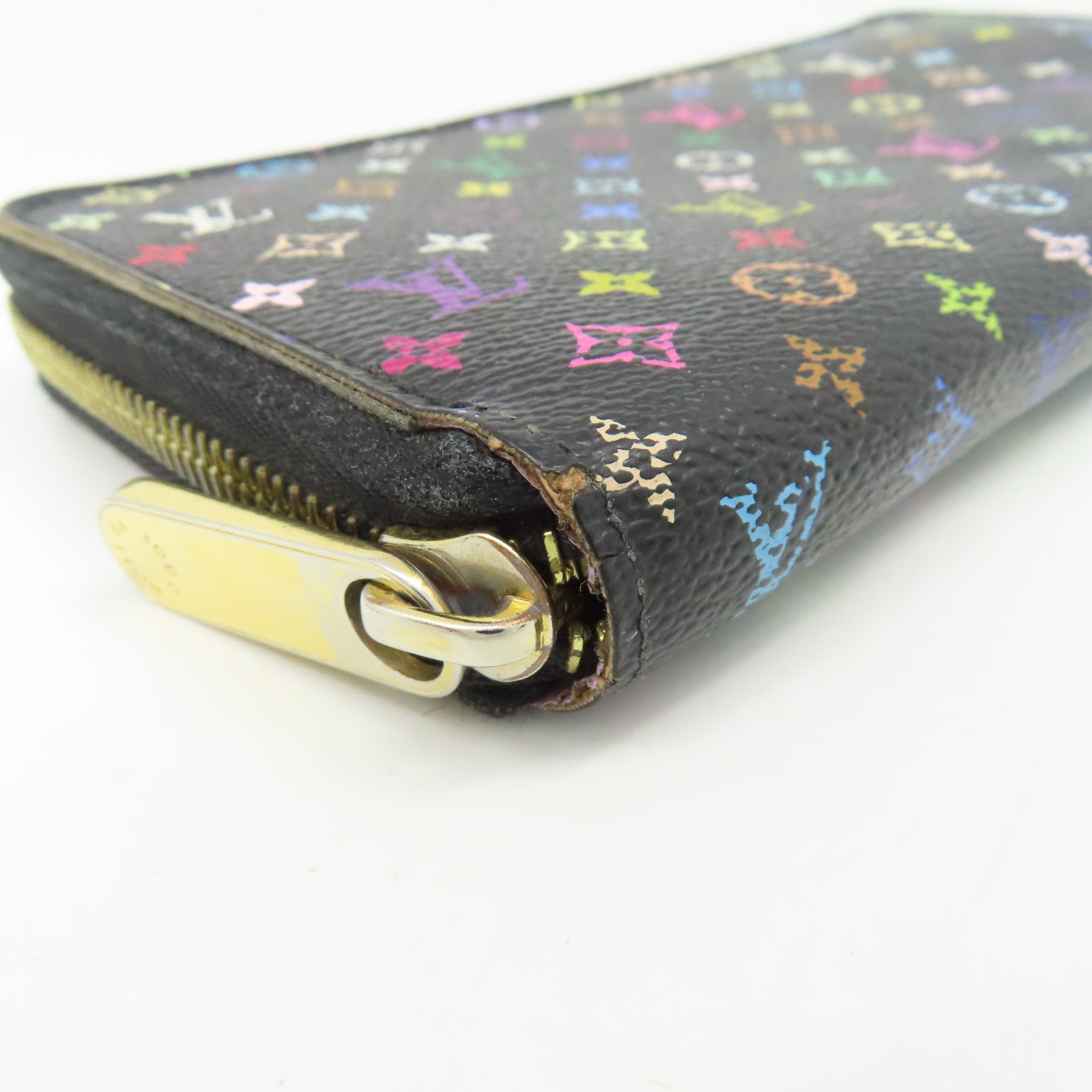 LOUIS VUITTON 【激減優惠】Monogram Multicolore Zippy wallet金扣長錢包黑色