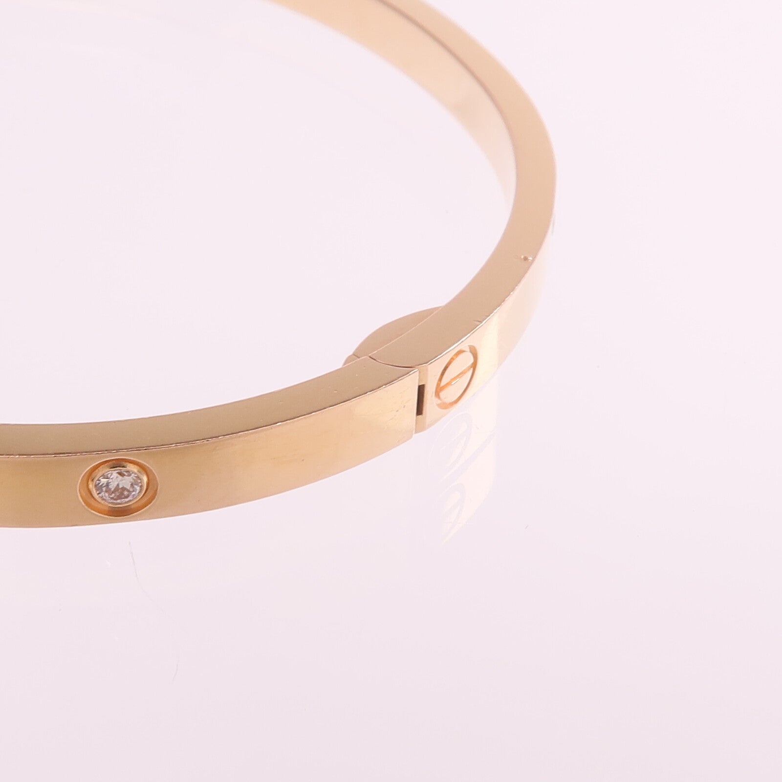 CARTIER 18K玫瑰金Love Bracelet Small Model鑽石手鐲Cartier#16