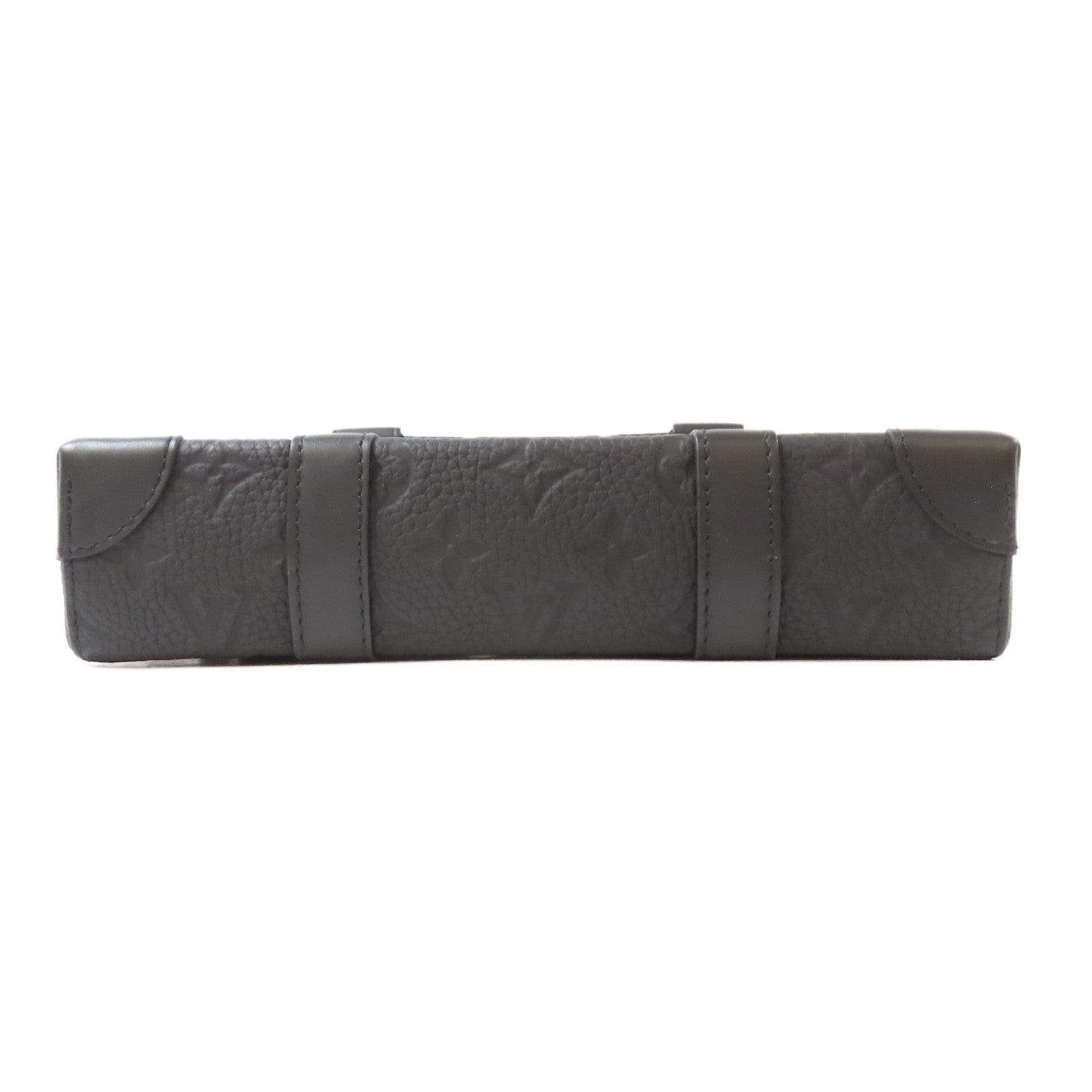 LOUIS VUITTON Monogram Taurillon Trunk Messenger肩背袋黑色