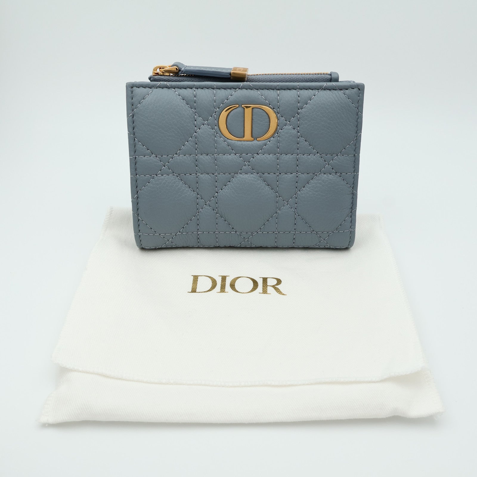 Dior 牛皮皮革Wallet金扣錢包
