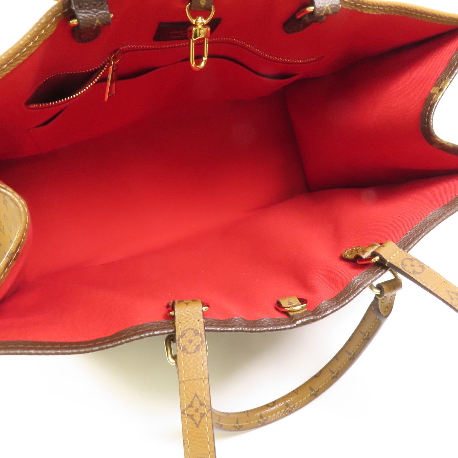LOUIS VUITTON 【激減優惠】Monogram Giant Reverse On The Go GM金扣手挽肩背兩用袋