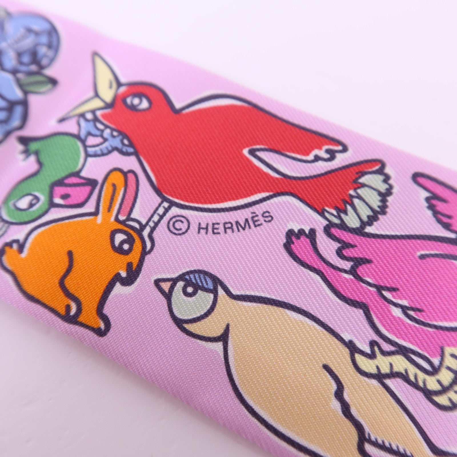 HERMES 絲質Twilly絲巾