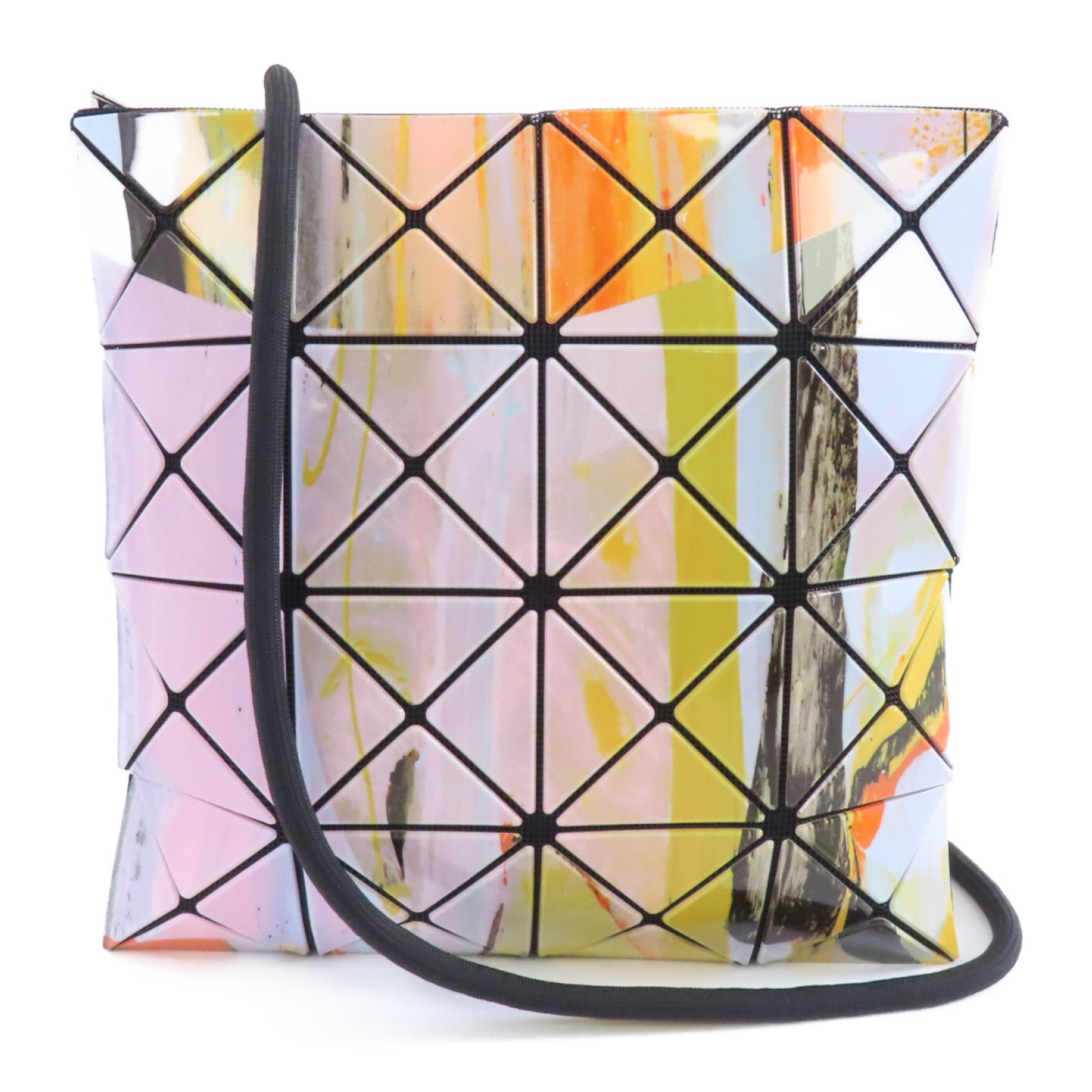 ISSEY MIYAKE PVC BaoBao銀扣肩背袋彩色