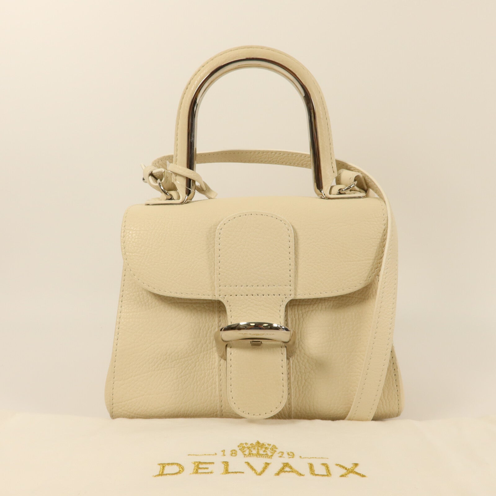 Delvaux 牛皮皮革Brillant Mini手挽肩背兩用袋