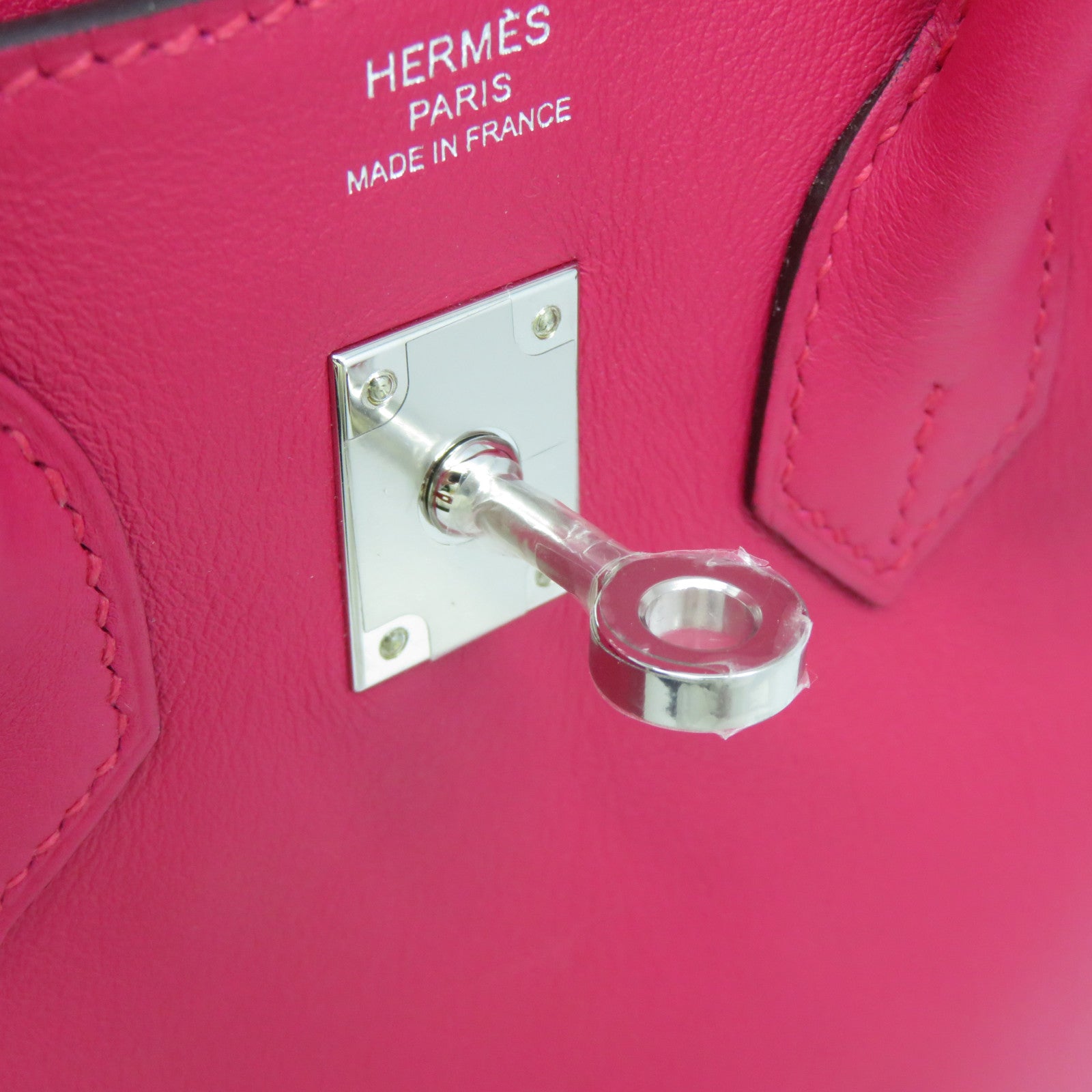 HERMES 【激減優惠】Swift皮革Birkin 25銀扣手挽袋Framboise覆盆子粉色