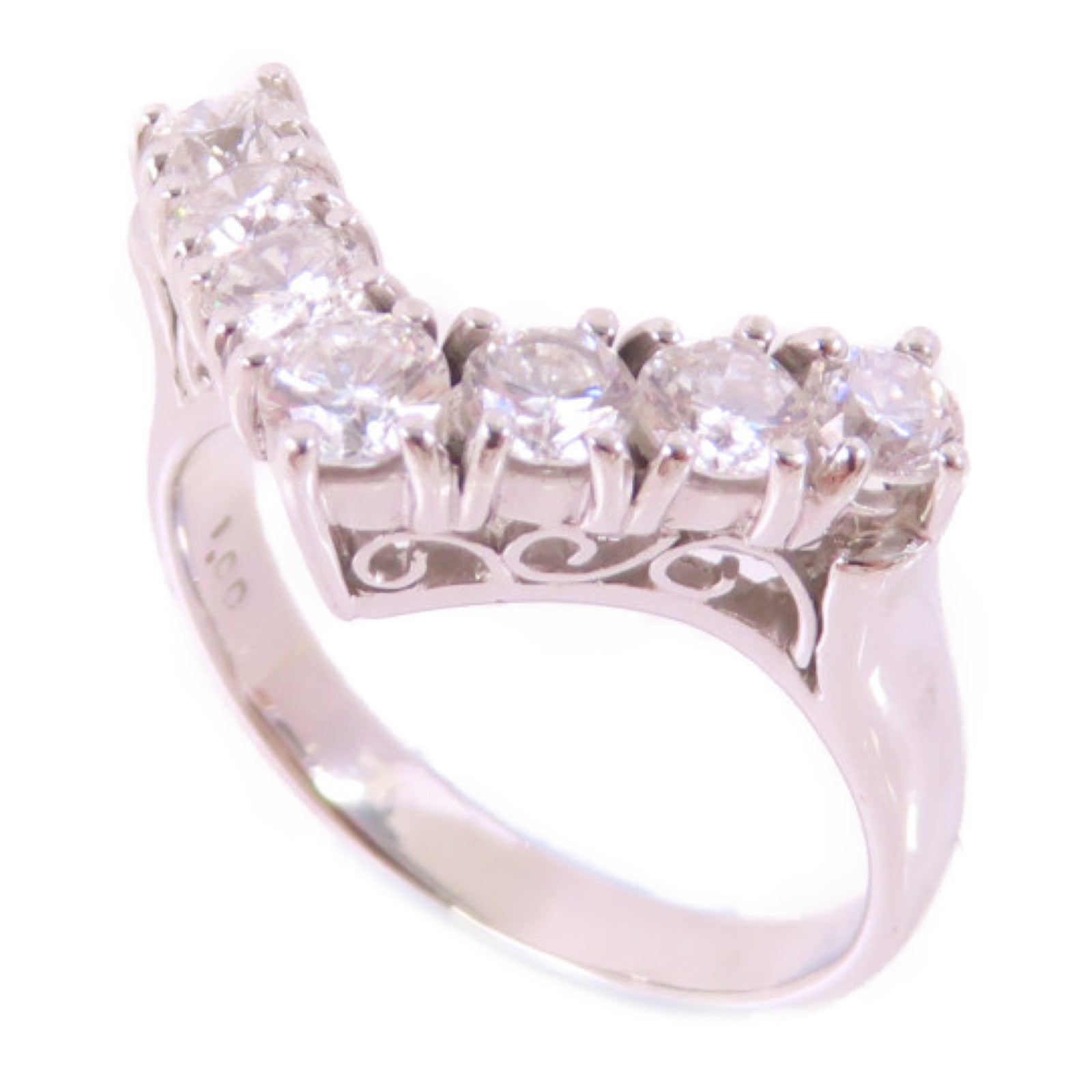 JEWELRY PT900鉑金/1.00ct鑽石Diamond Ring戒指US#5.75