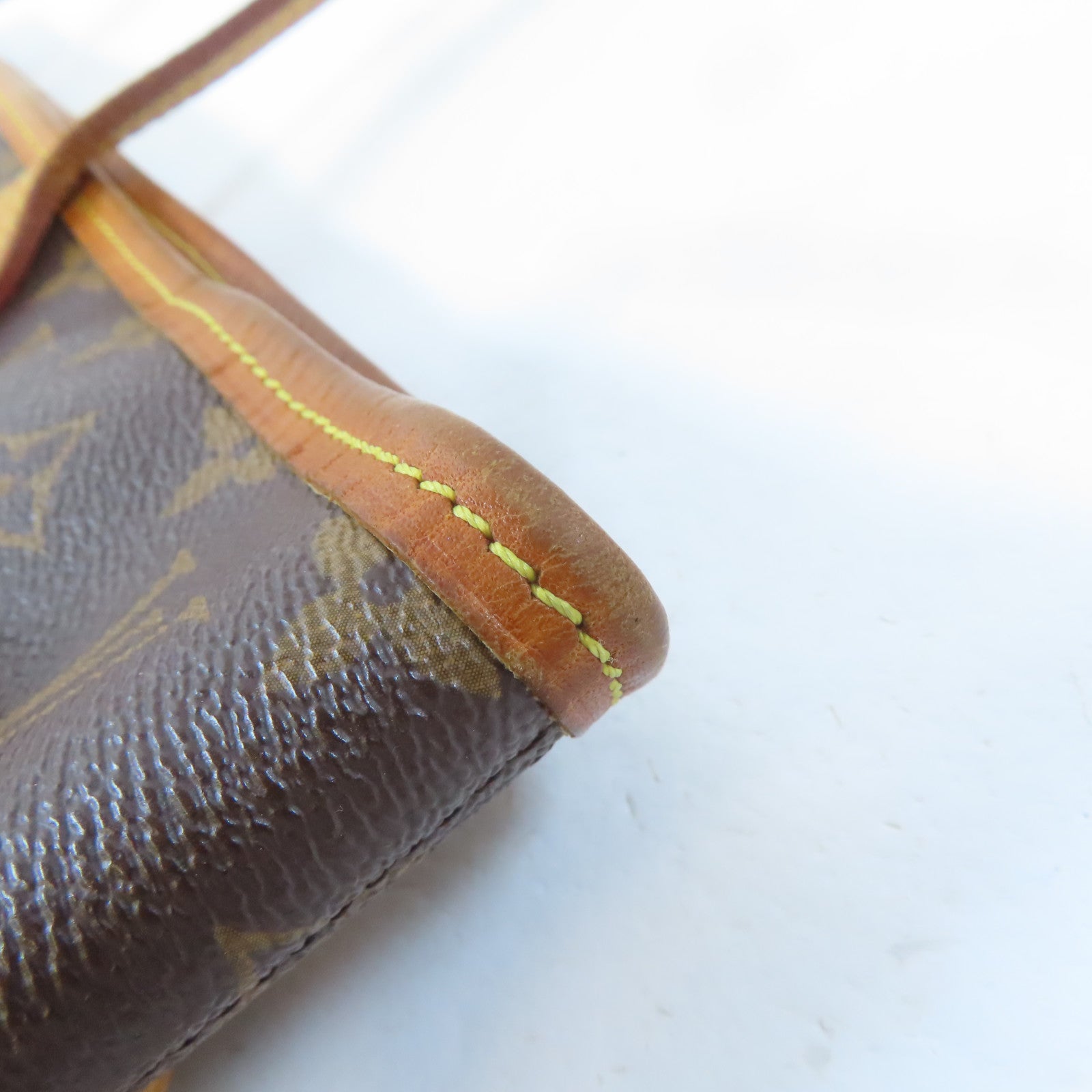 LOUIS VUITTON Monogram Neverfull MM金扣手挽袋啡色