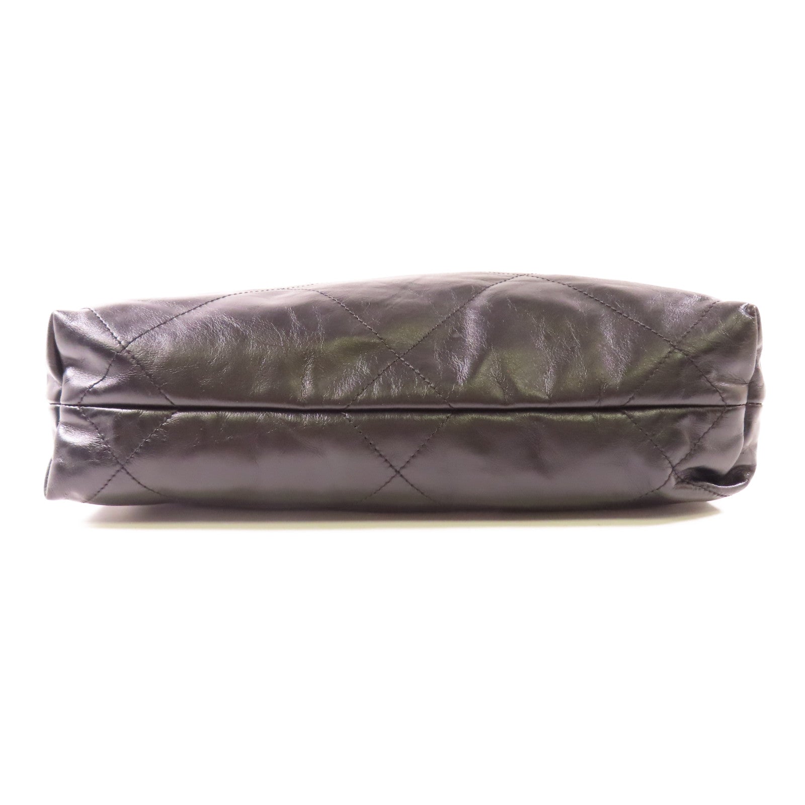 CHANEL CC C22 Backpack Calfskin Leather Black