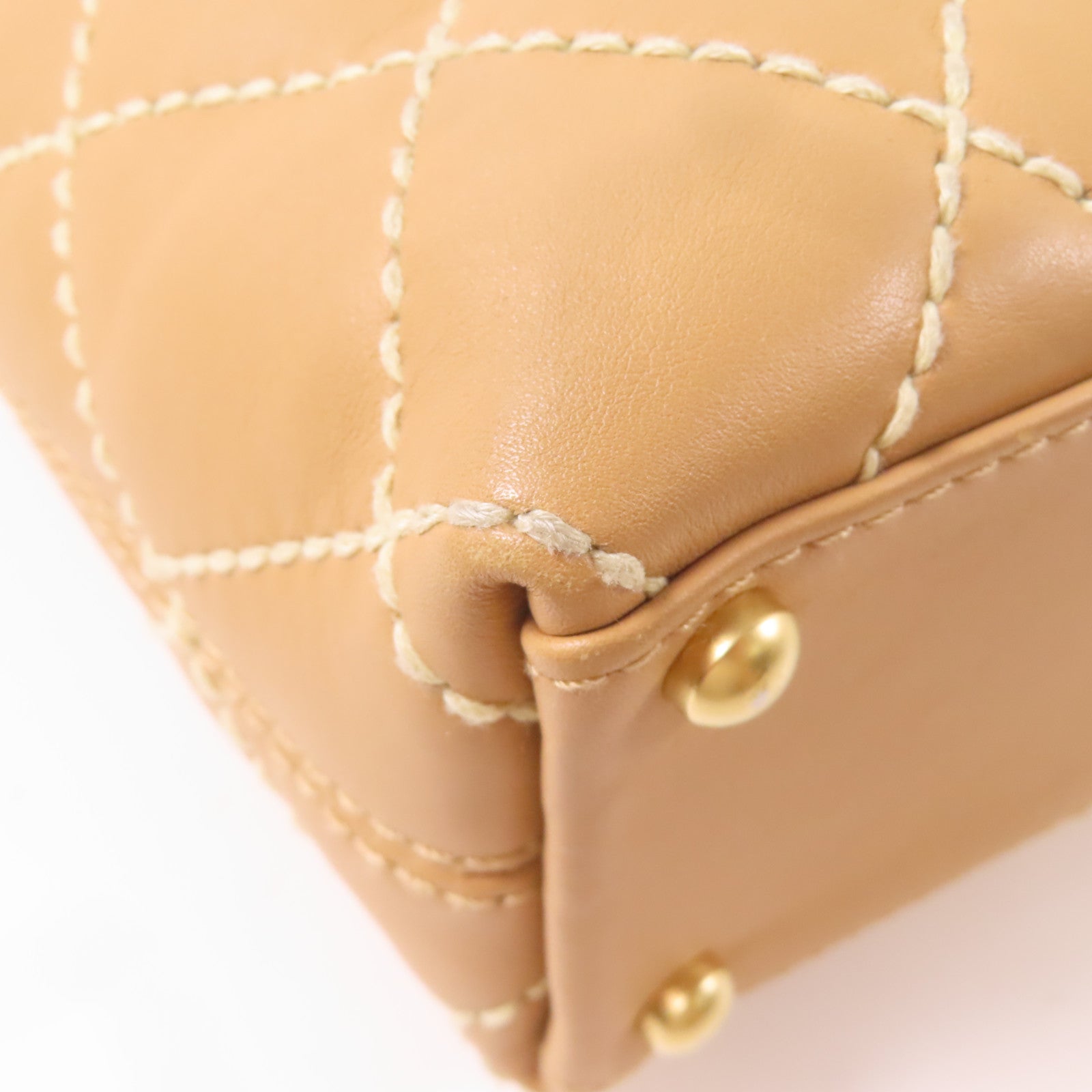 CHANEL 菱格牛皮皮革Shoulder Bag肩背袋啡色