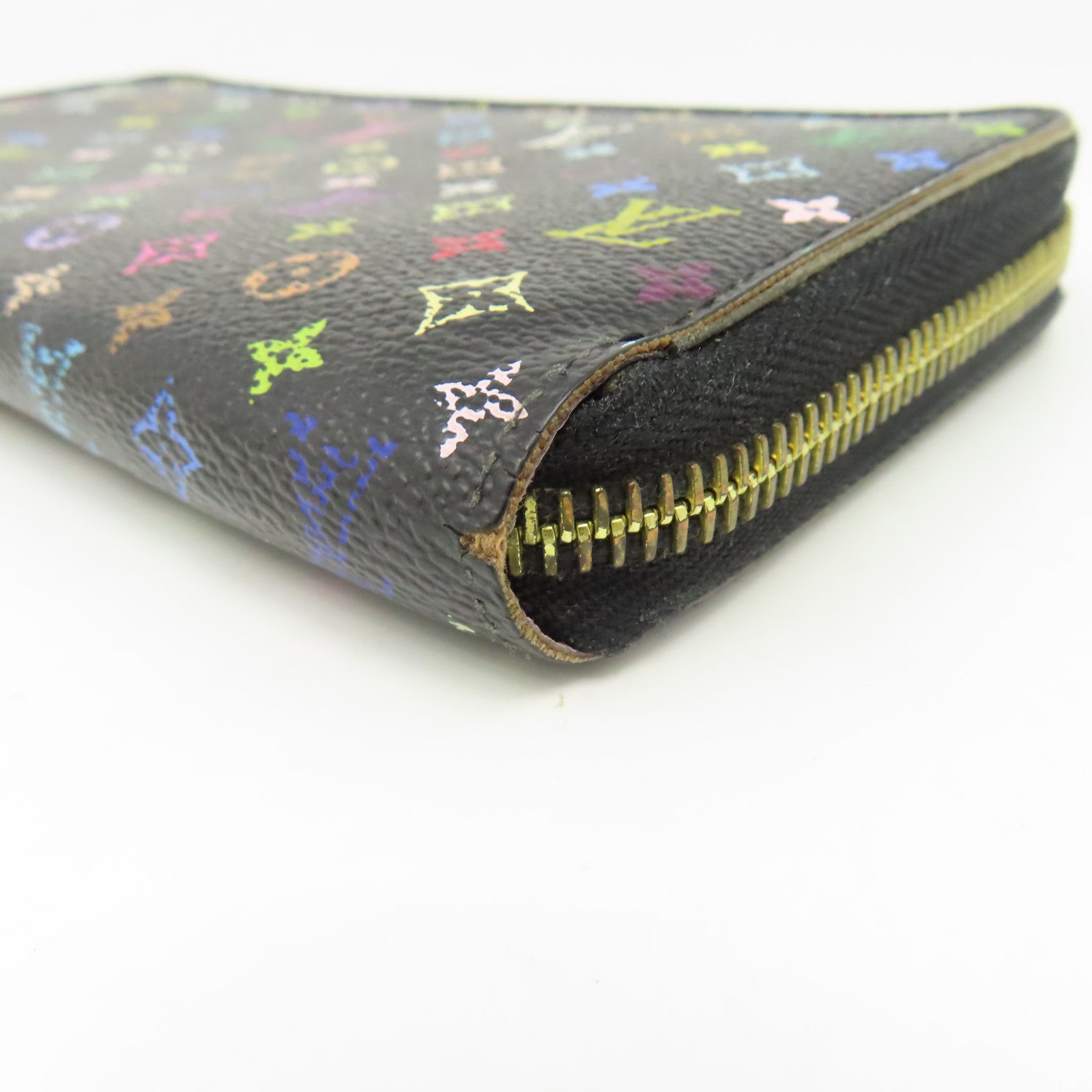 LOUIS VUITTON 【激減優惠】Monogram Multicolore Zippy wallet金扣長錢包黑色