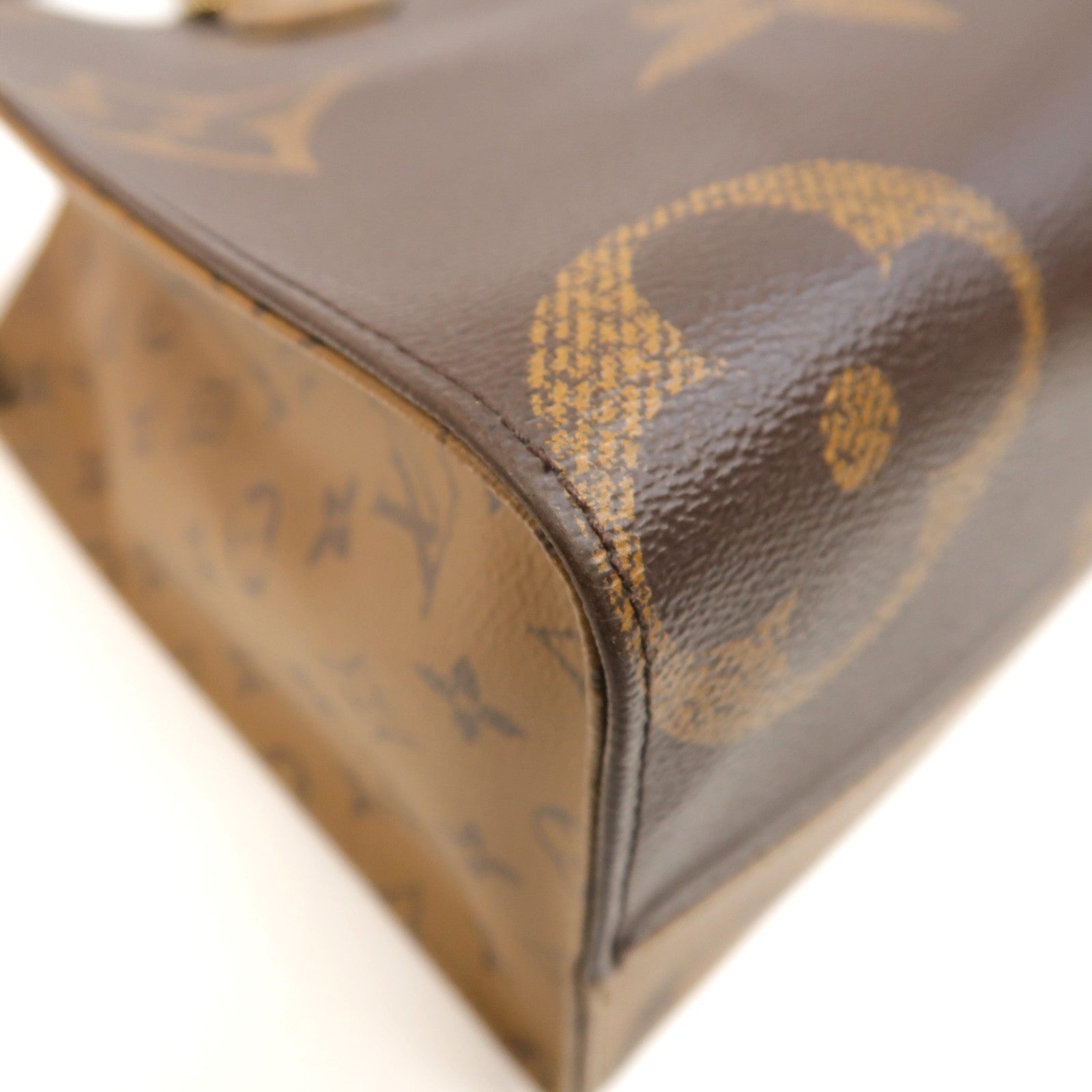 LOUIS VUITTON Monogram Giant Reverse OnTheGo MM金扣手挽肩背兩用袋啡色