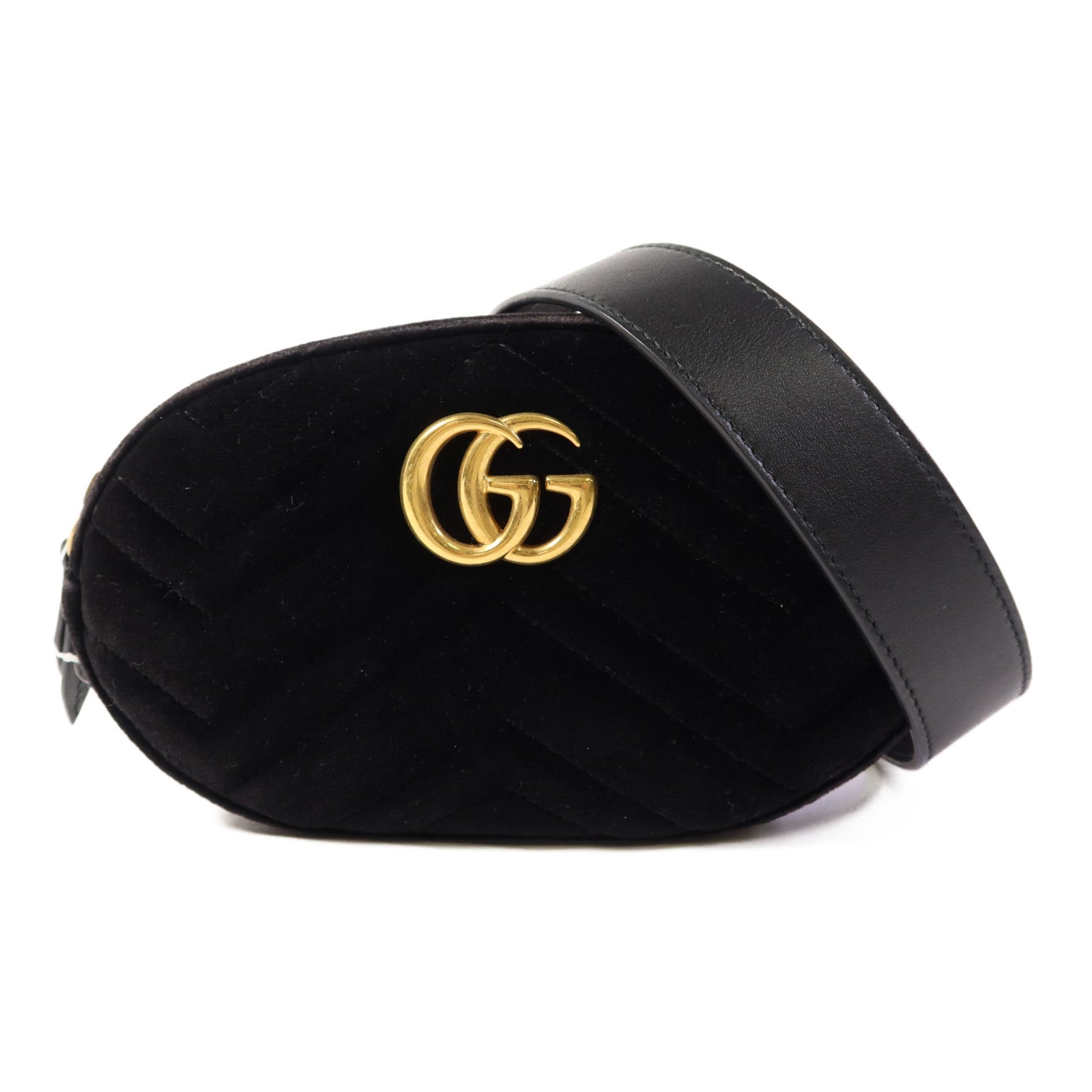 GUCCI 【激減優惠】天鵝絨Waist Bag金扣腰包