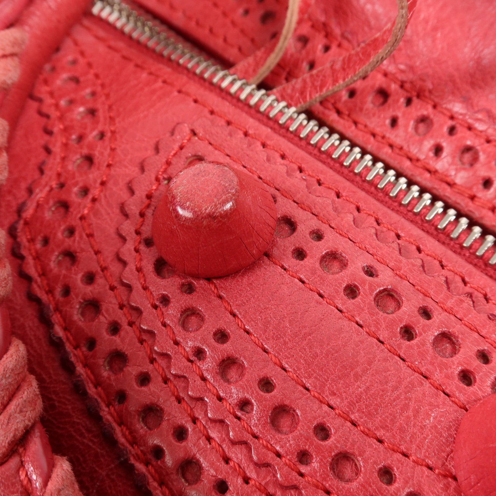 BALENCIAGA 牛皮皮革Giant City銀扣手挽肩背兩用袋